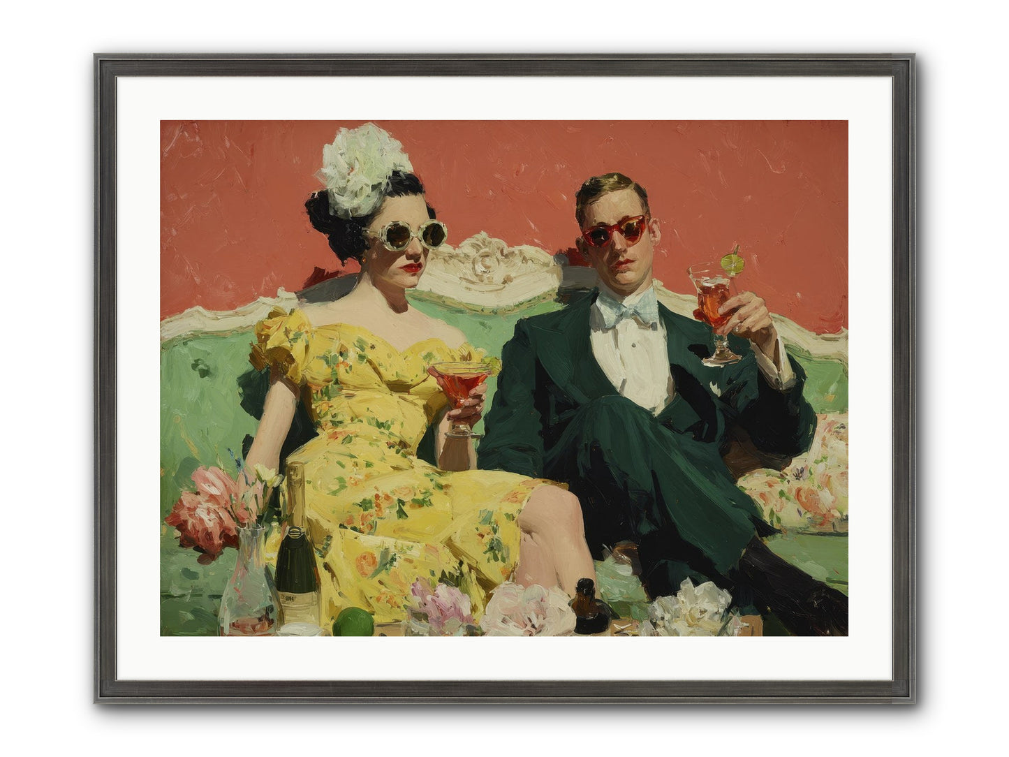 Best Company Framed Print - Slimwoods Black/Silver 32x24