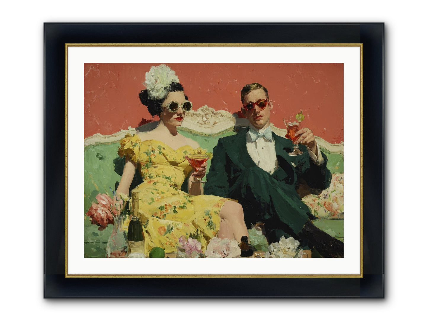 Best Company Framed Print - Wide Black w/Gold 32x24