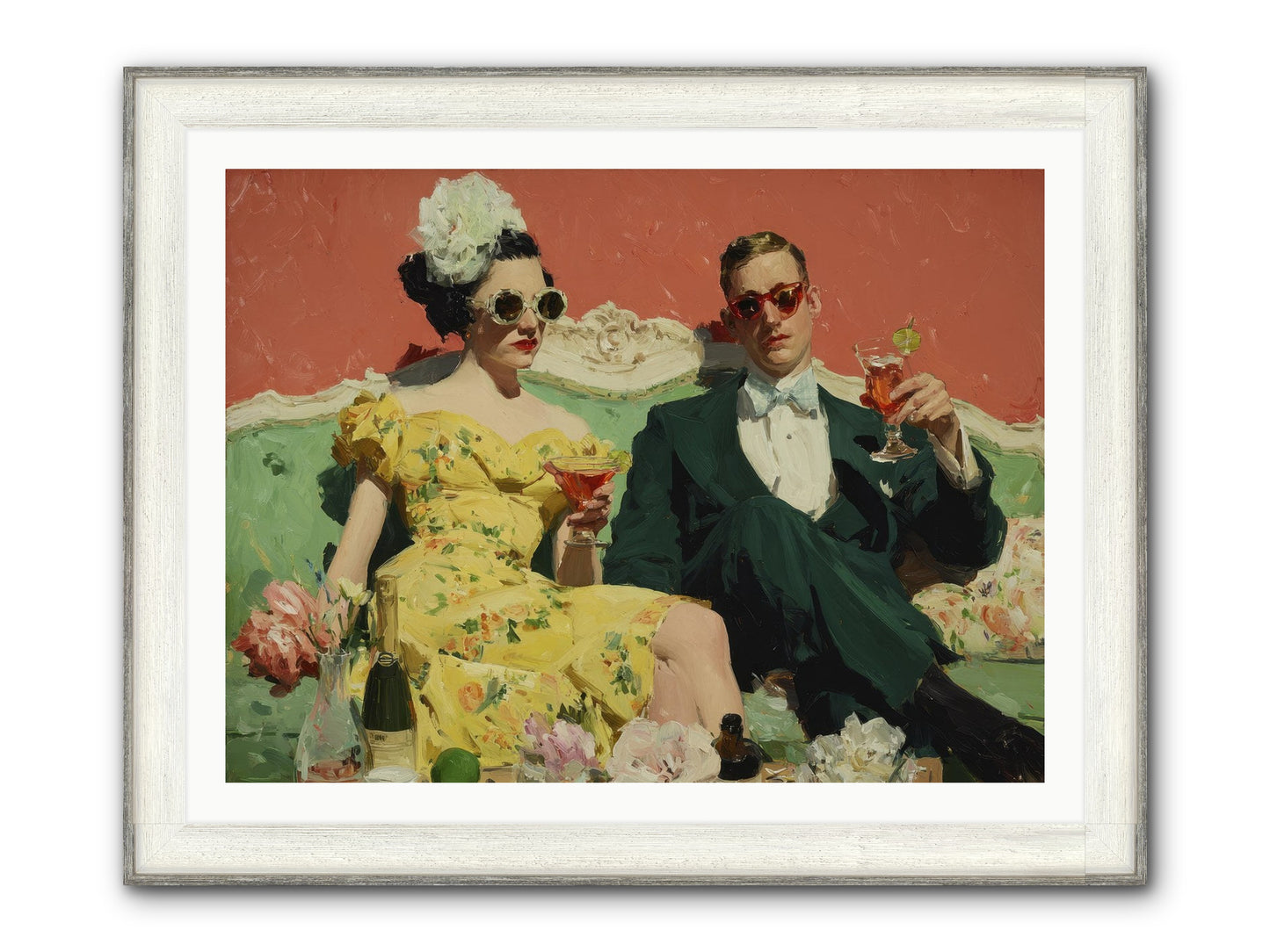 Best Company Framed Print - Driftwood White 40x30