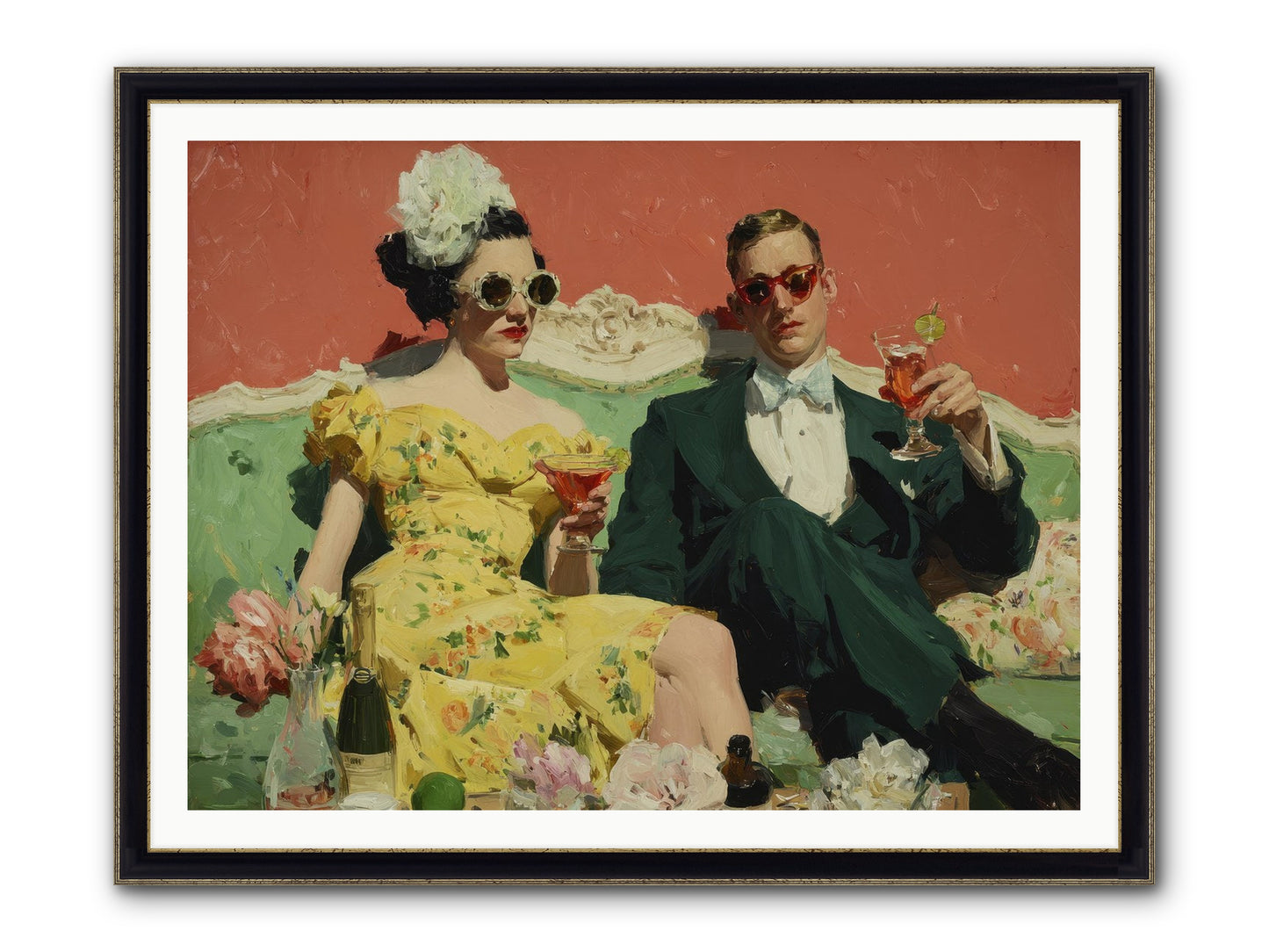Best Company Framed Print - Black & Gold 48x36