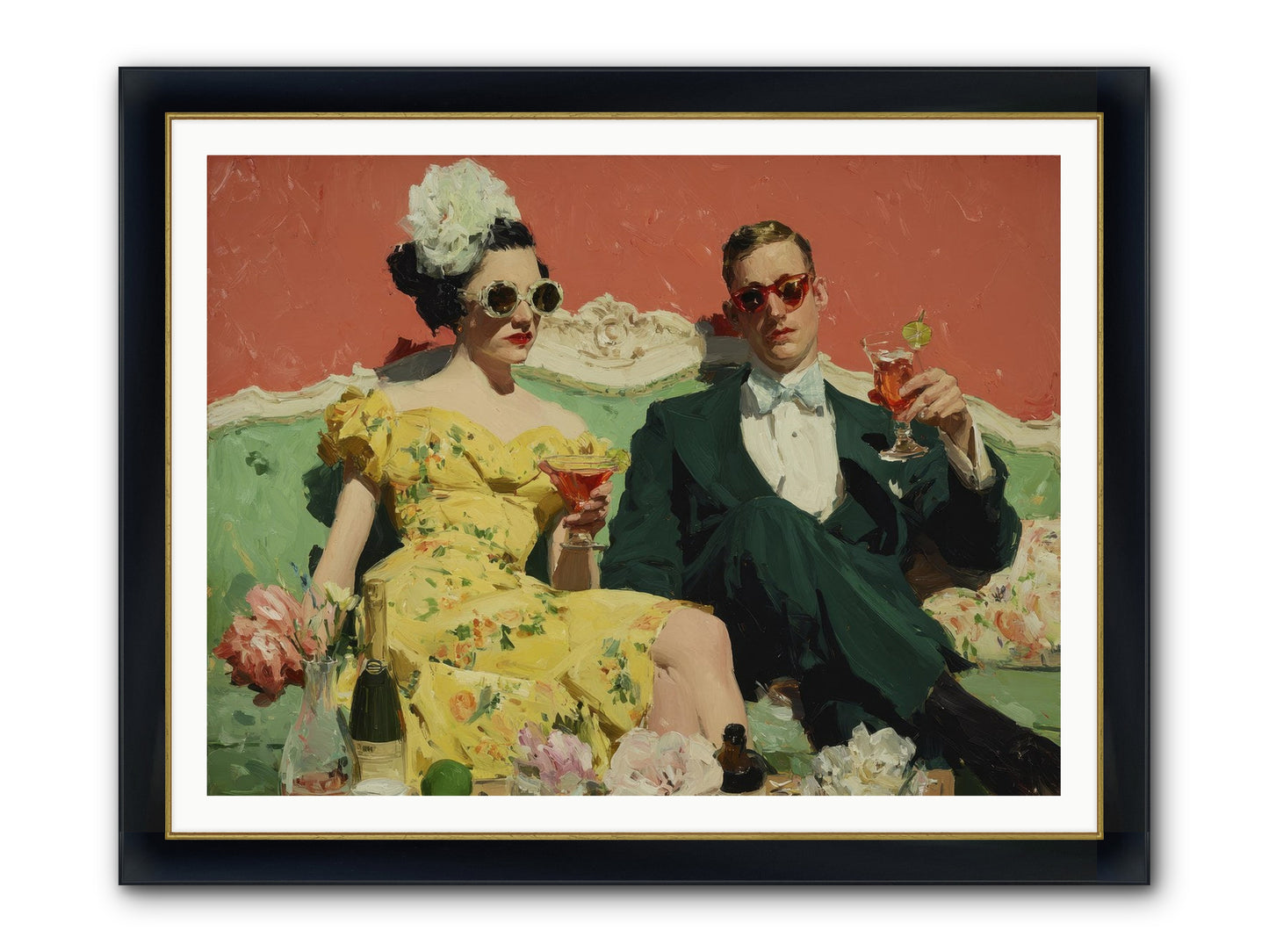 Best Company Framed Print - Wide Black w/Gold 48x36