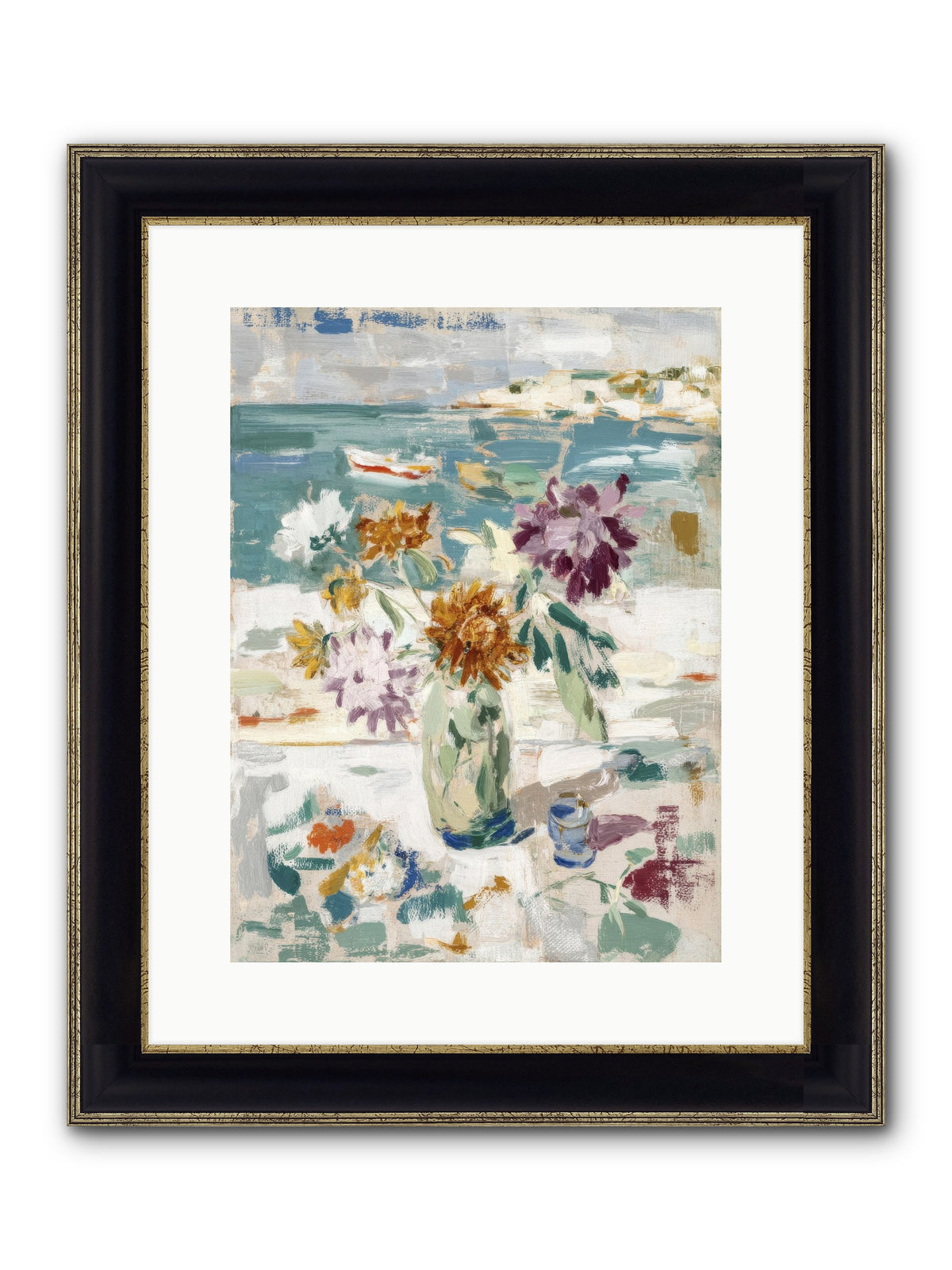 Between Blossom And Belonging Framed Print - Black & Gold 12x16