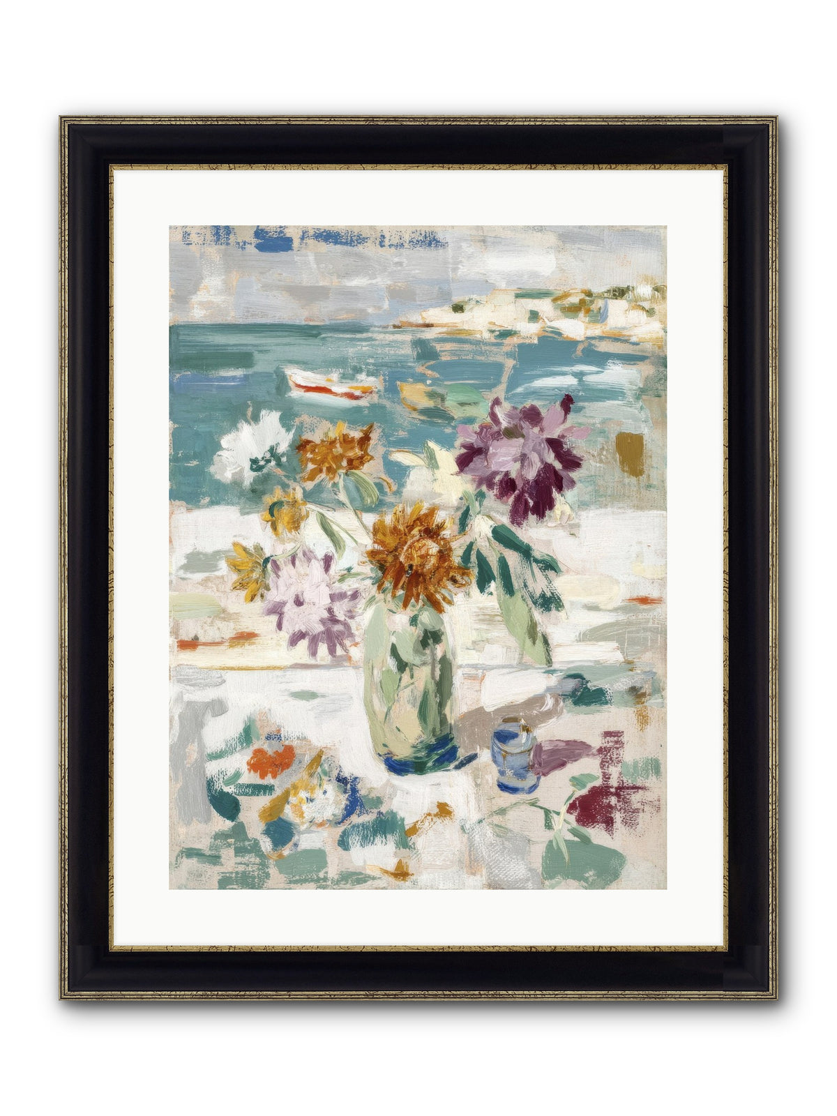 Between Blossom And Belonging Framed Print - Black & Gold 18x24