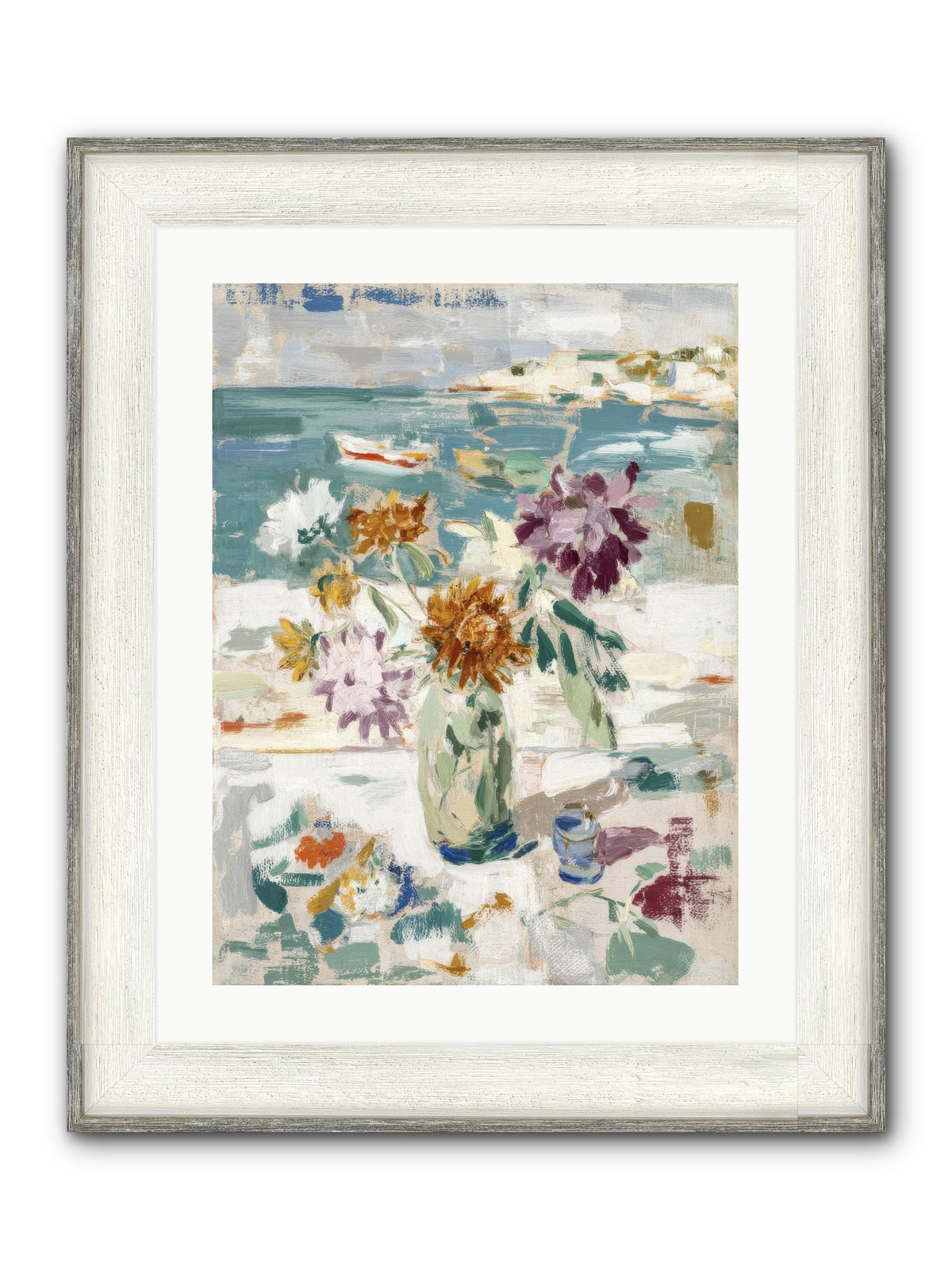 Between Blossom And Belonging Framed Print - Driftwood White 18x24