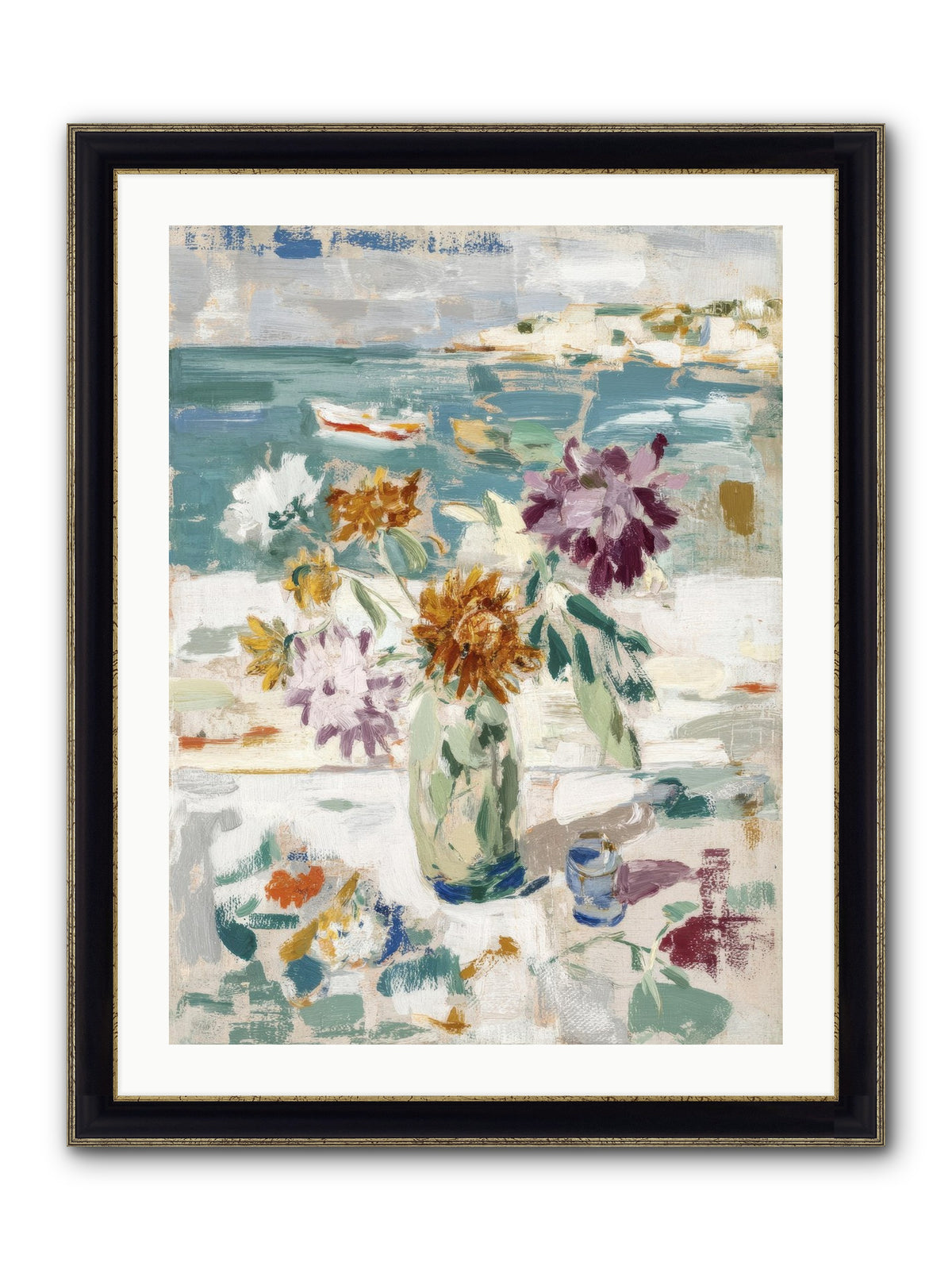 Between Blossom And Belonging Framed Print - Black & Gold 24x32