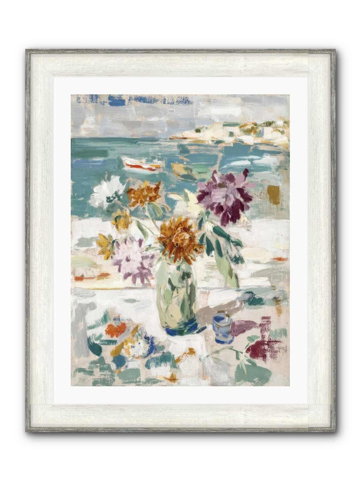 Between Blossom And Belonging Framed Print - Driftwood White 24x32