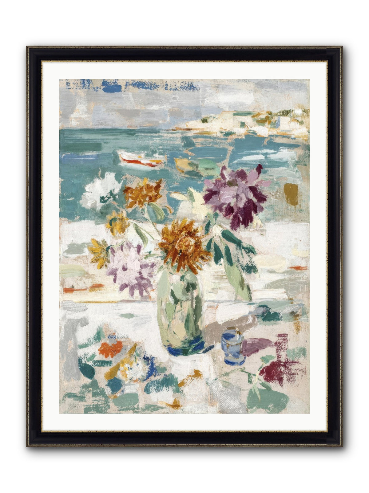 Between Blossom And Belonging Framed Print - Black & Gold 30x40