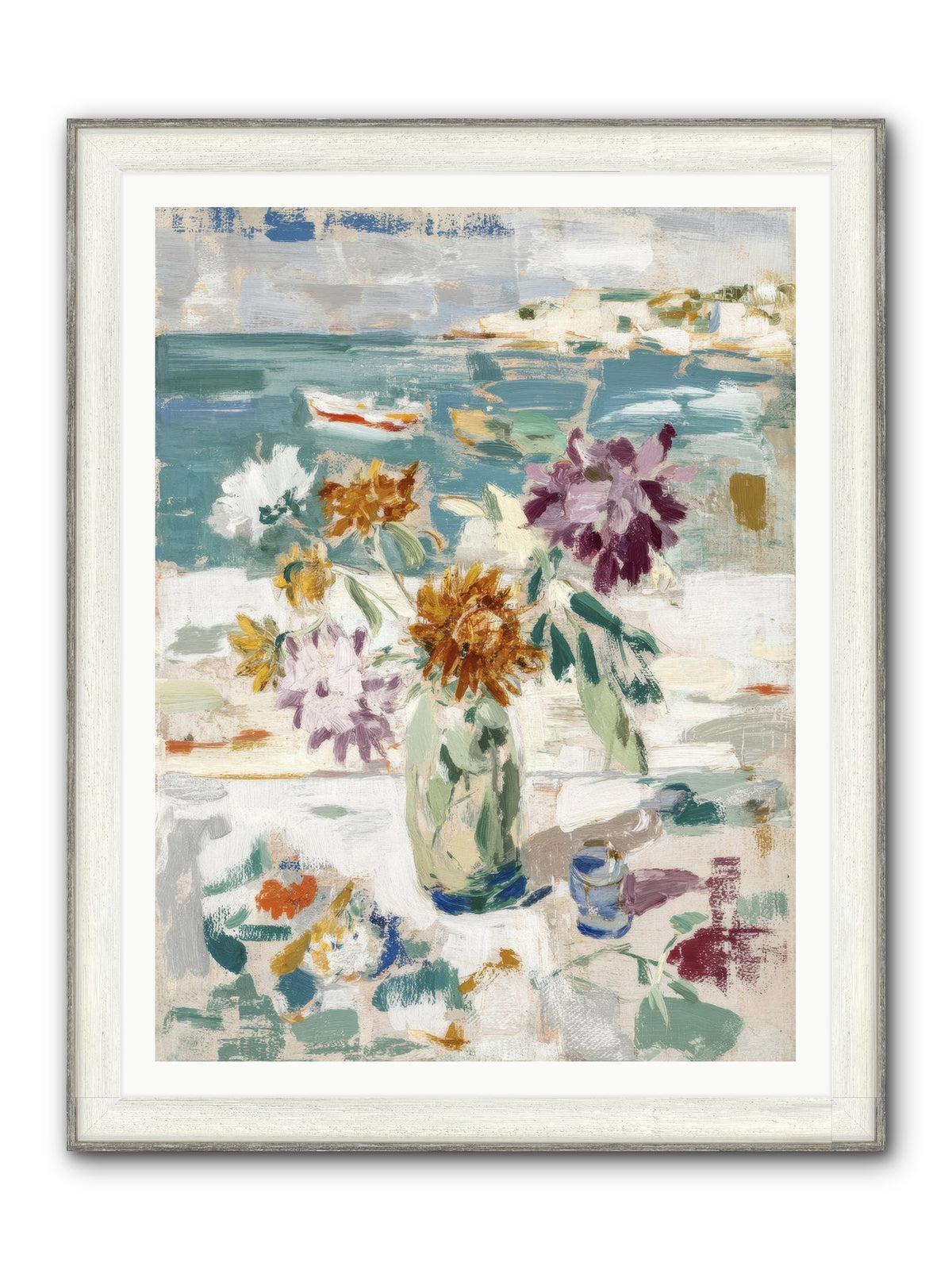 Between Blossom And Belonging Framed Print - Driftwood White 36x48