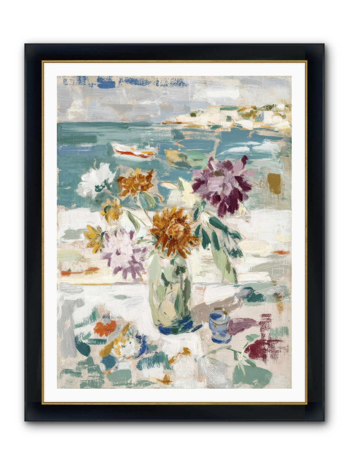 Between Blossom And Belonging Framed Print - Wide Black w/Gold 36x48