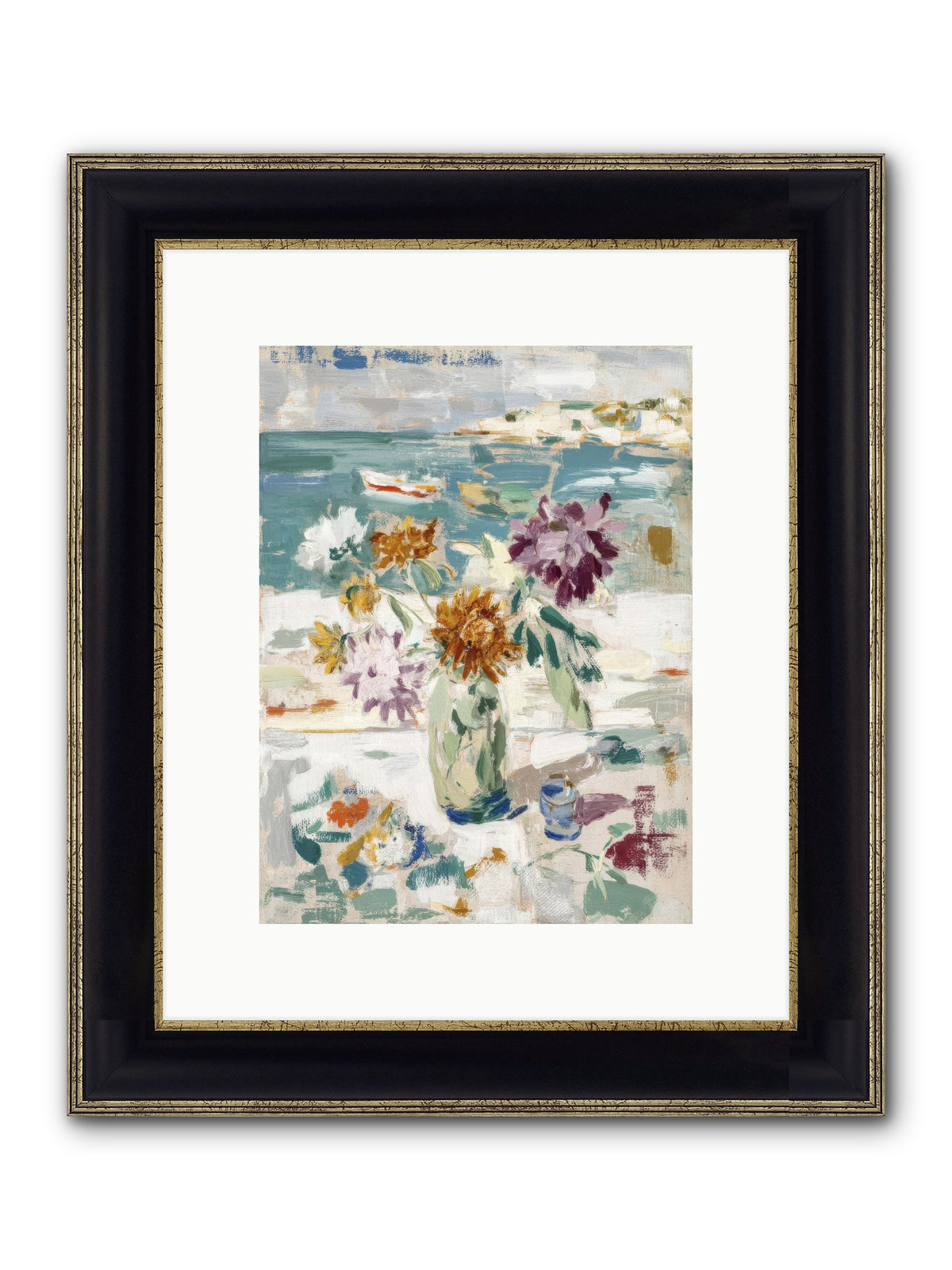Between Blossom And Belonging Framed Print - Black & Gold 9x12