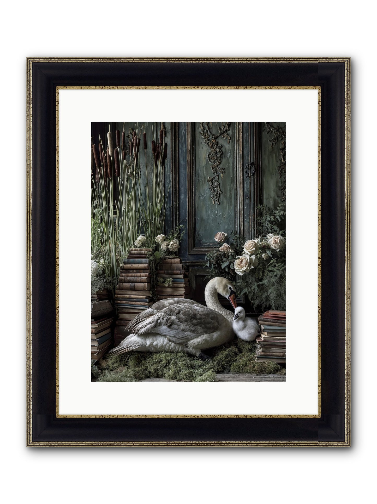 Between Borrowed Dreams Framed Print - Black & Gold 12x16