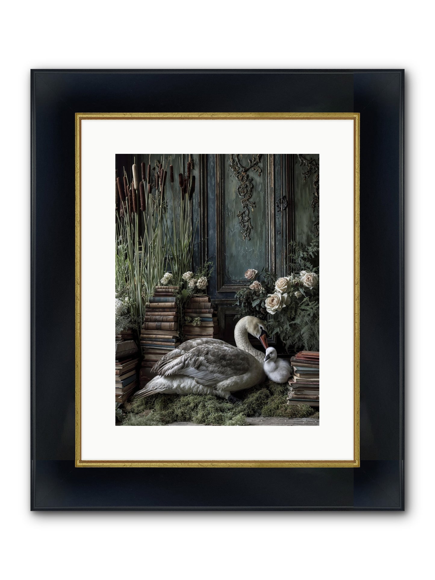 Between Borrowed Dreams Framed Print - Wide Black w/Gold 12x16