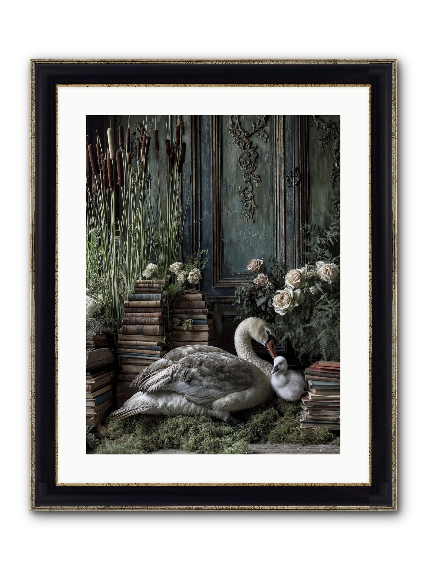 Between Borrowed Dreams Framed Print - Black & Gold 18x24