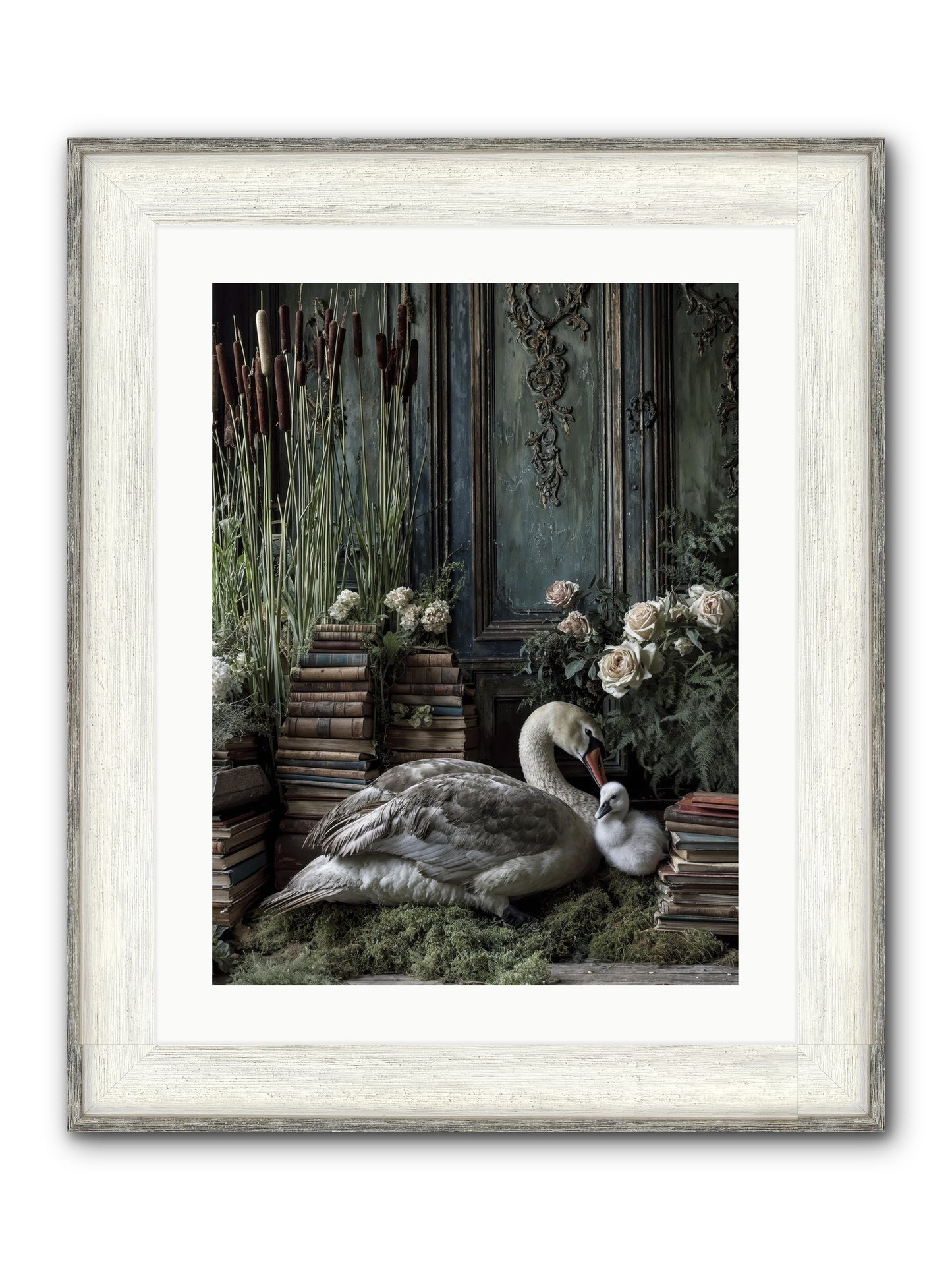 Between Borrowed Dreams Framed Print - Driftwood White 18x24