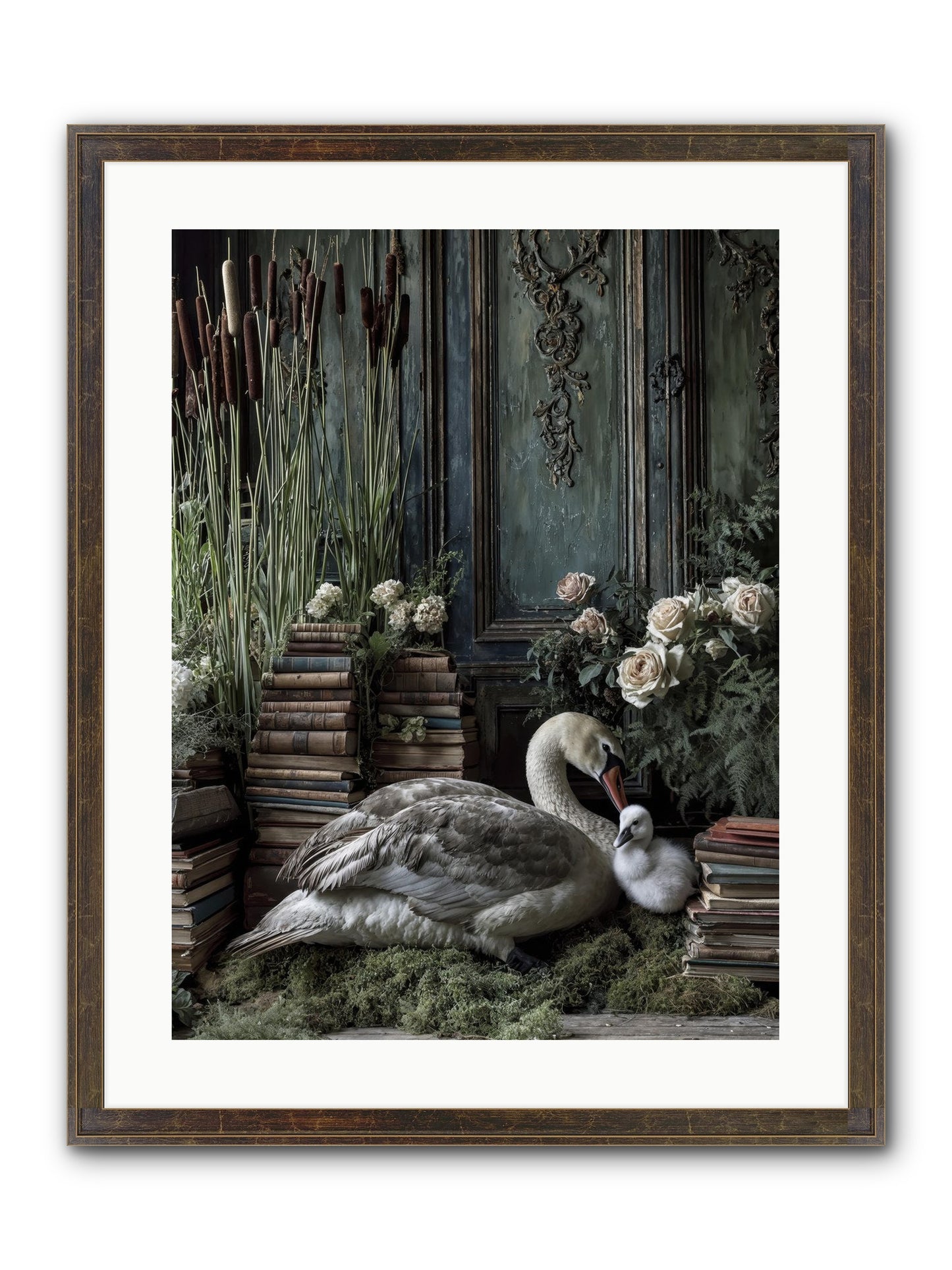 Between Borrowed Dreams Framed Print - Slimwoods Black/Gold 18x24