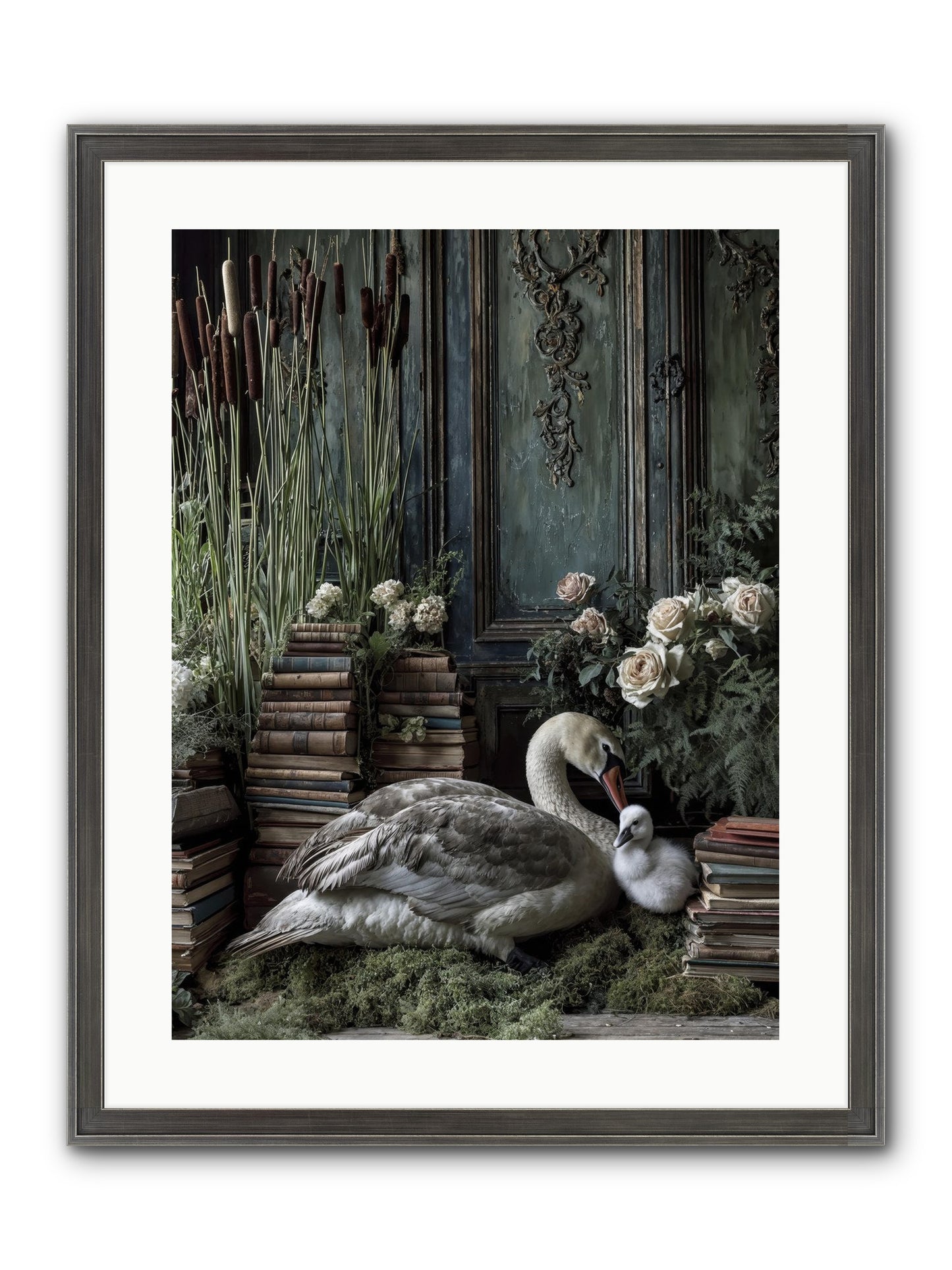 Between Borrowed Dreams Framed Print - Slimwoods Black/Silver 18x24