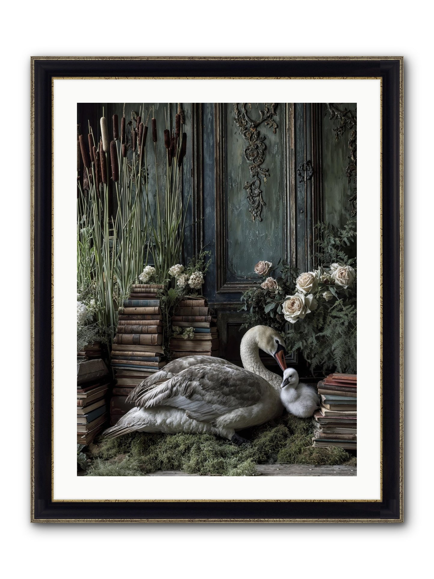 Between Borrowed Dreams Framed Print - Black & Gold 24x32