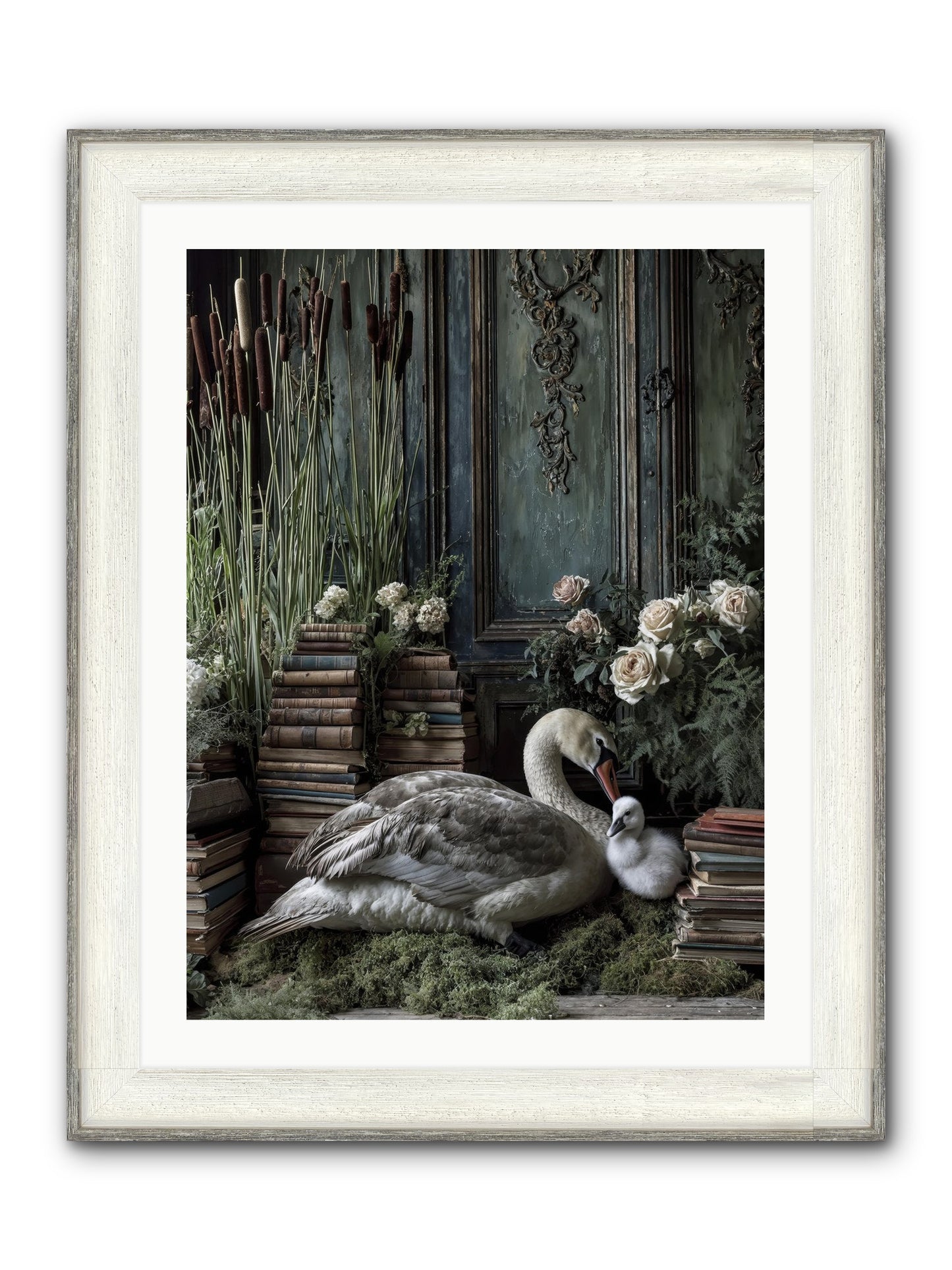 Between Borrowed Dreams Framed Print - Driftwood White 24x32