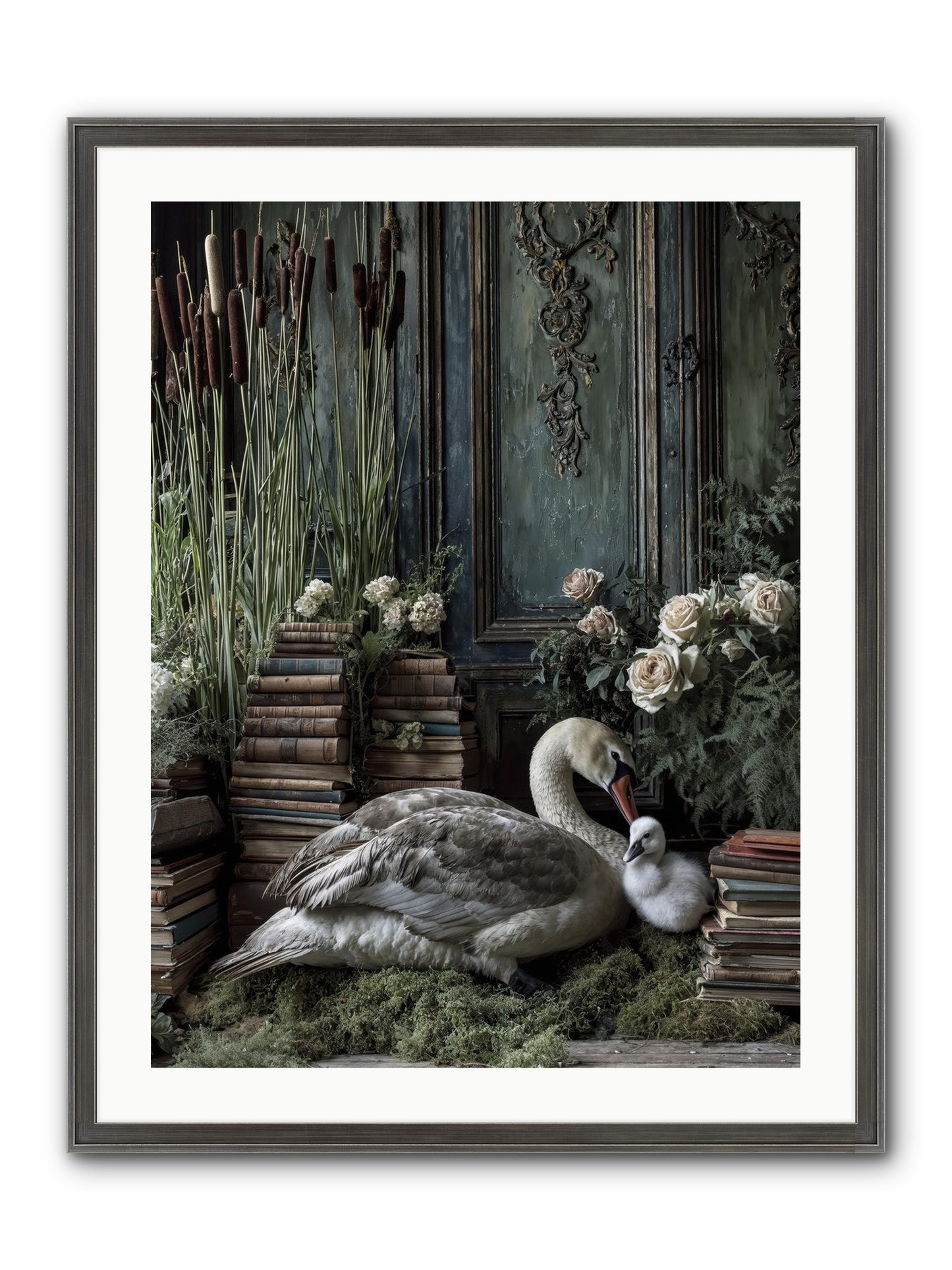 Between Borrowed Dreams Framed Print - Slimwoods Black/Silver 24x32