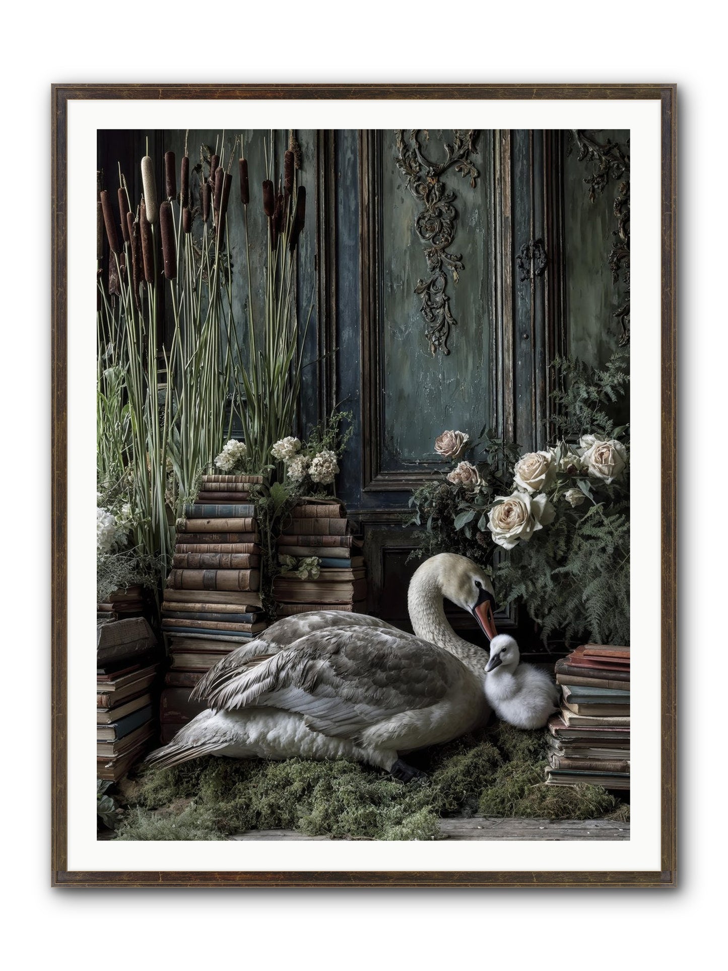 Between Borrowed Dreams Framed Print - Slimwoods Black/Gold 36x48