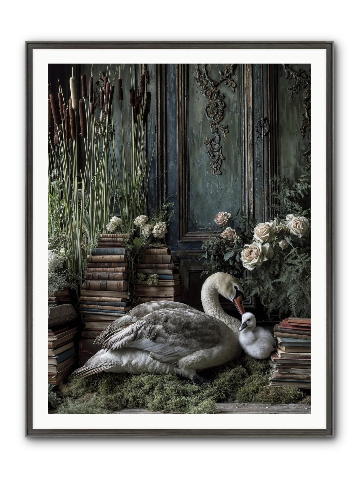 Between Borrowed Dreams Framed Print - Slimwoods Black/Silver 36x48