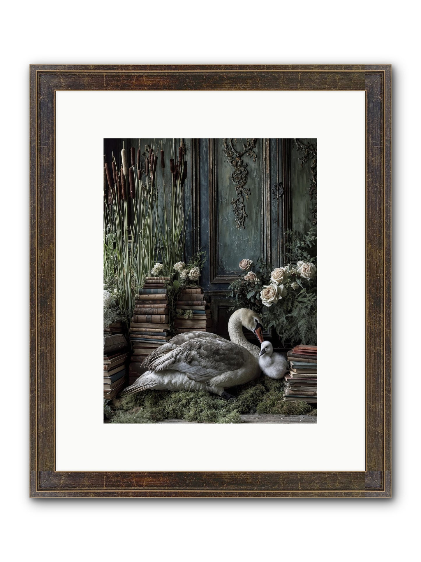 Between Borrowed Dreams Framed Print - Slimwoods Black/Gold 9x12
