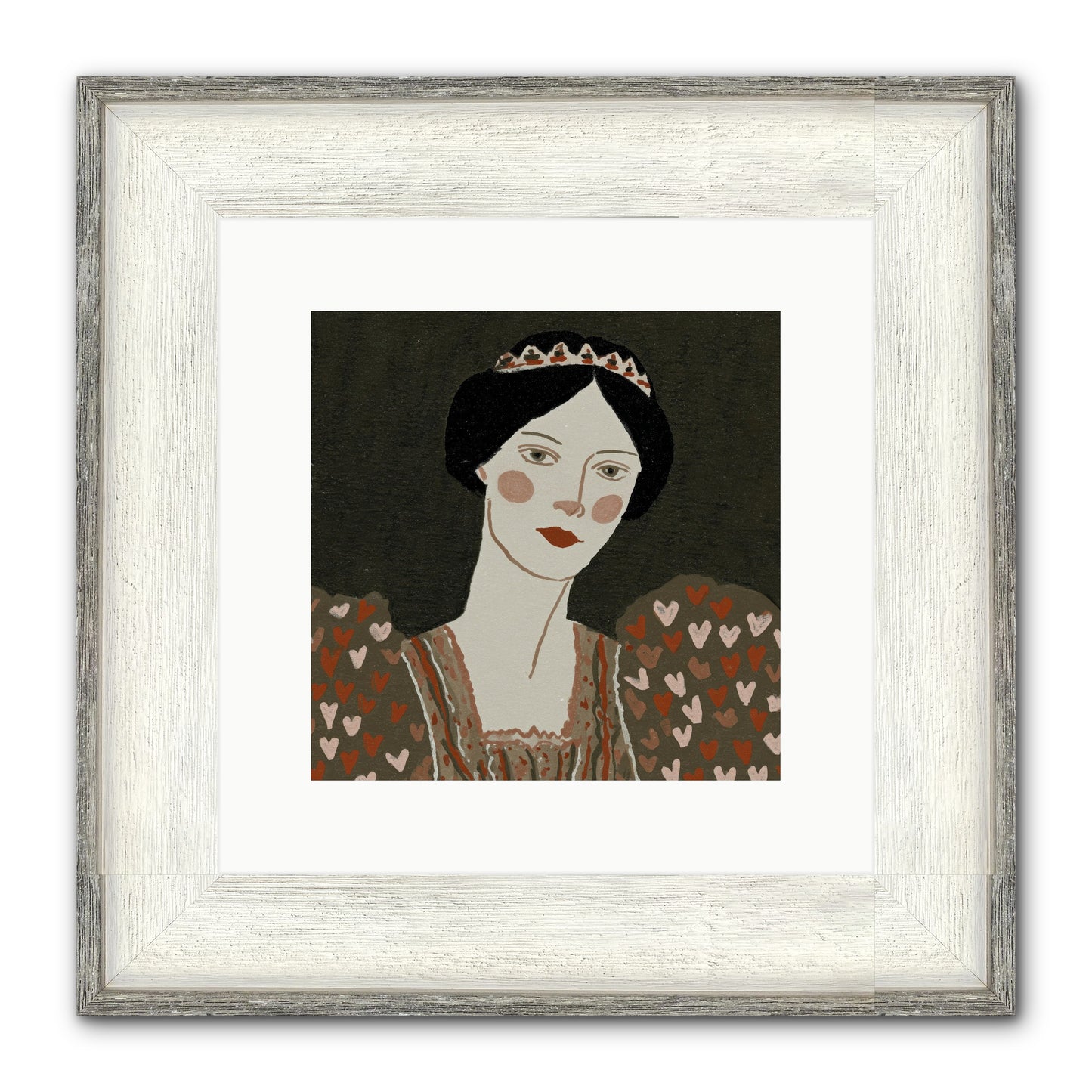 Between Desire And Devotion Framed Print - Driftwood White 10x10