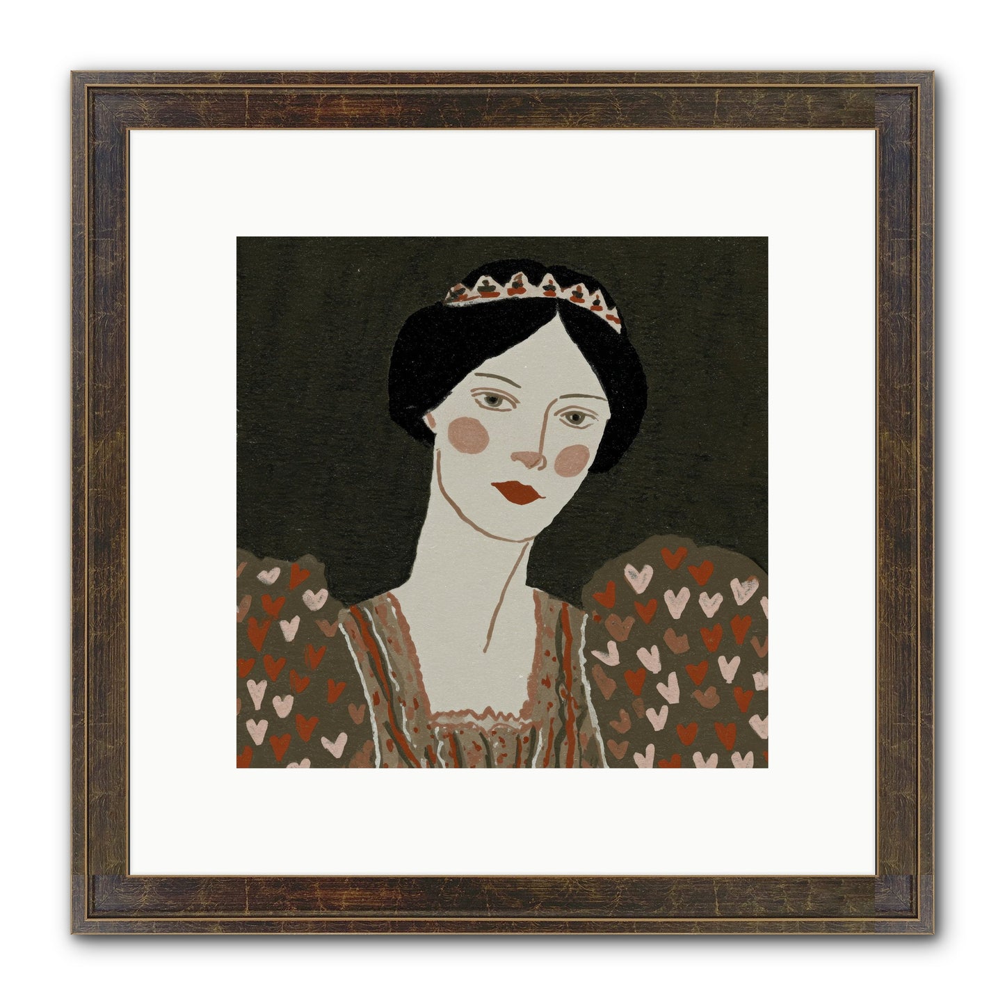 Between Desire And Devotion Framed Print - Slimwoods Black/Gold 10x10