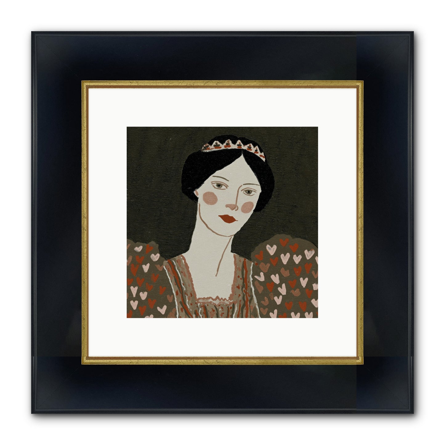 Between Desire And Devotion Framed Print - Wide Black w/Gold 10x10