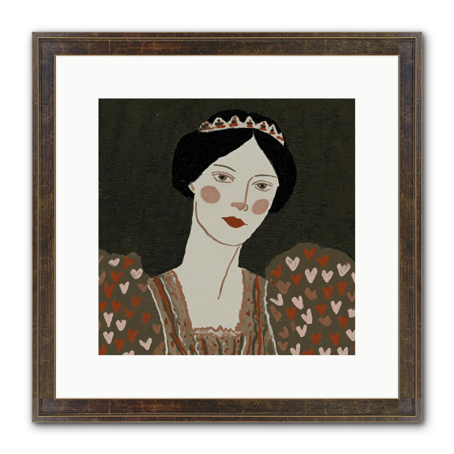 Between Desire And Devotion Framed Print - Slimwoods Black/Gold 12x12