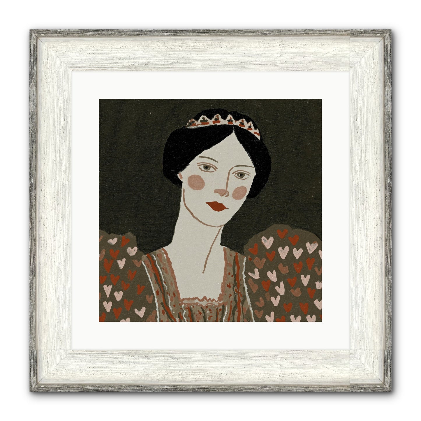 Between Desire And Devotion Framed Print - Driftwood White 16x16