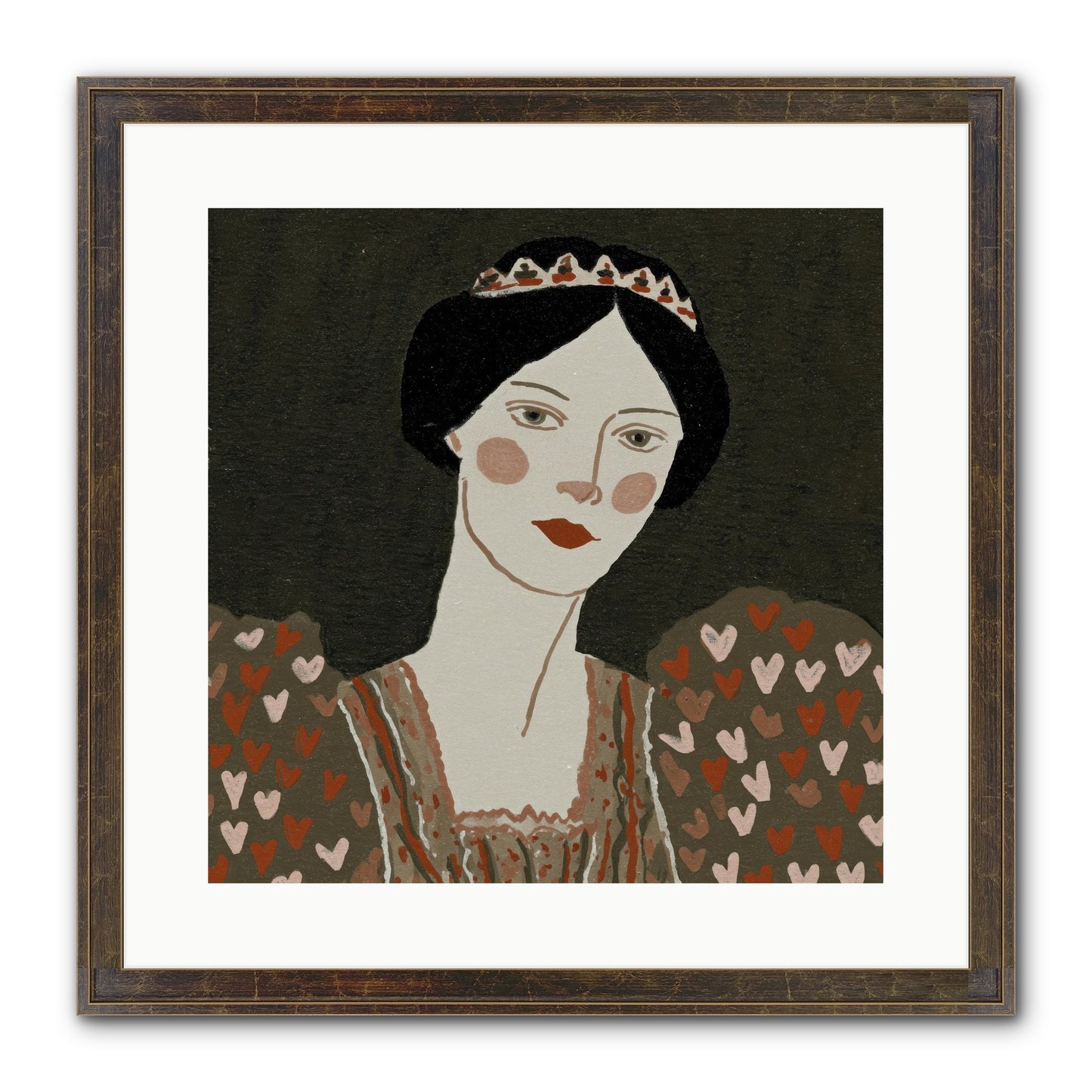 Between Desire And Devotion Framed Print - Slimwoods Black/Gold 16x16