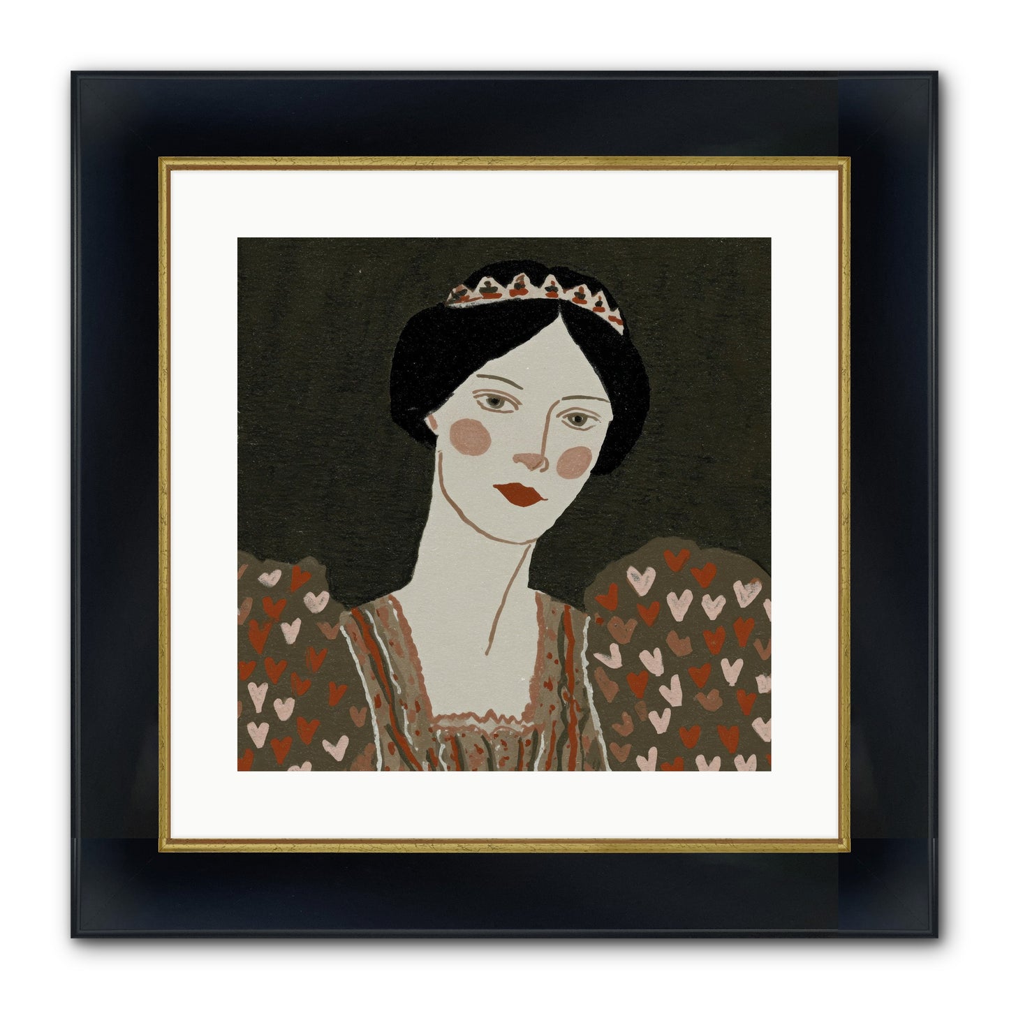 Between Desire And Devotion Framed Print - Wide Black w/Gold 16x16