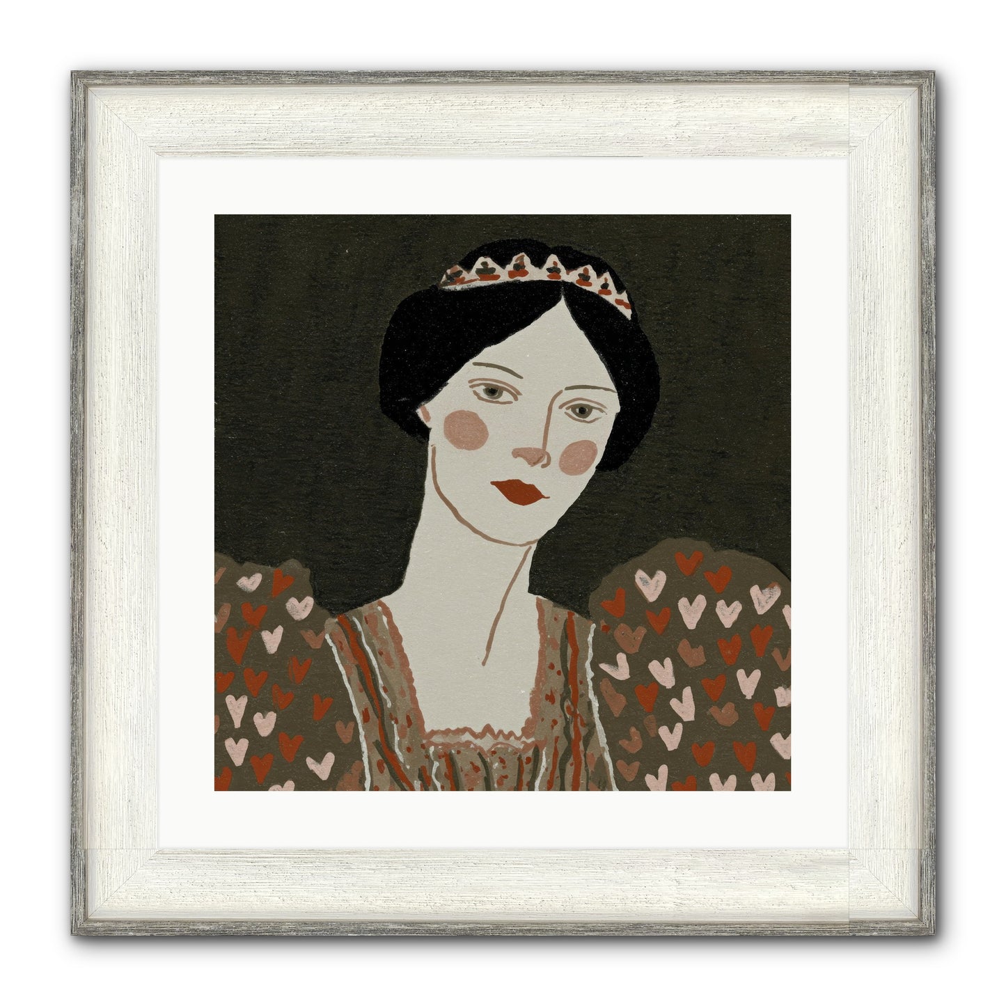 Between Desire And Devotion Framed Print - Driftwood White 20x20