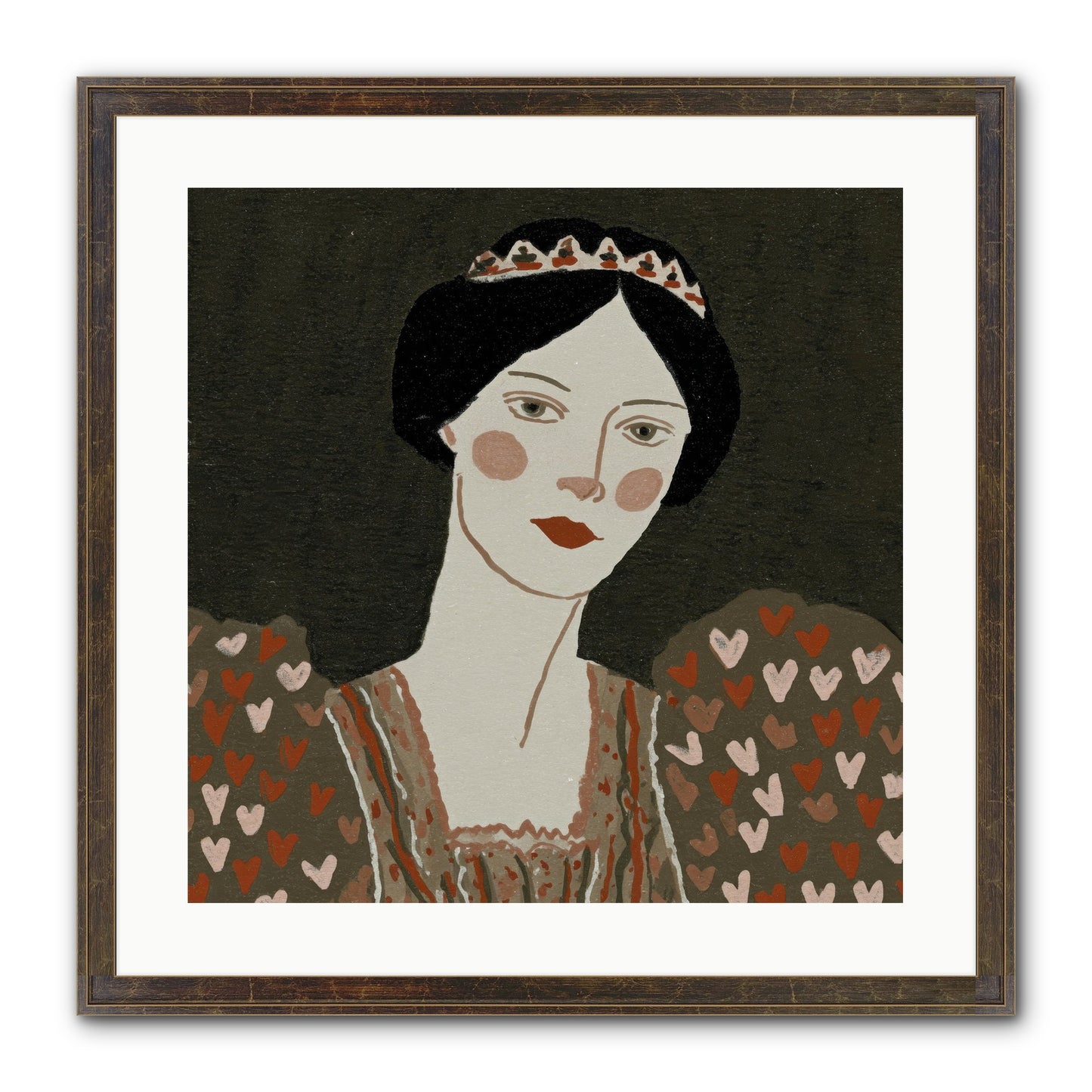 Between Desire And Devotion Framed Print - Slimwoods Black/Gold 20x20