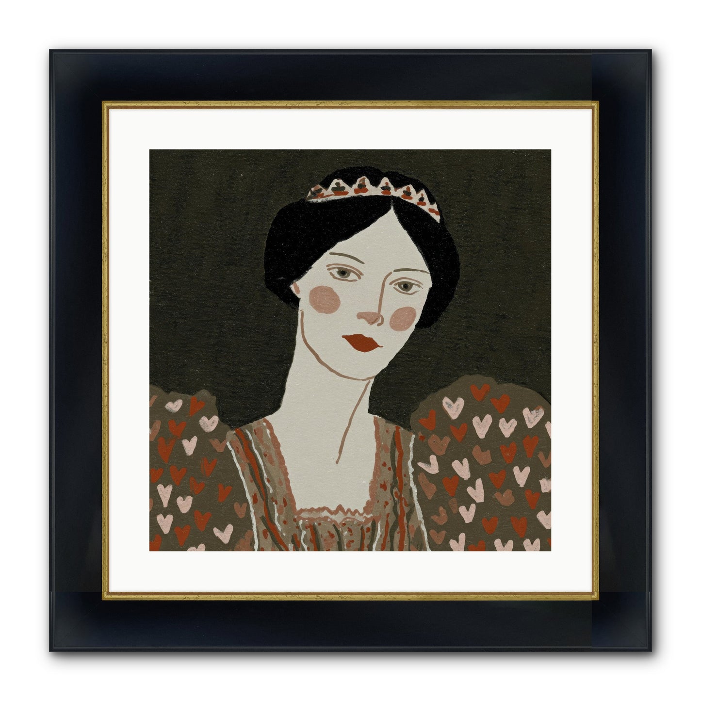 Between Desire And Devotion Framed Print - Wide Black w/Gold 20x20