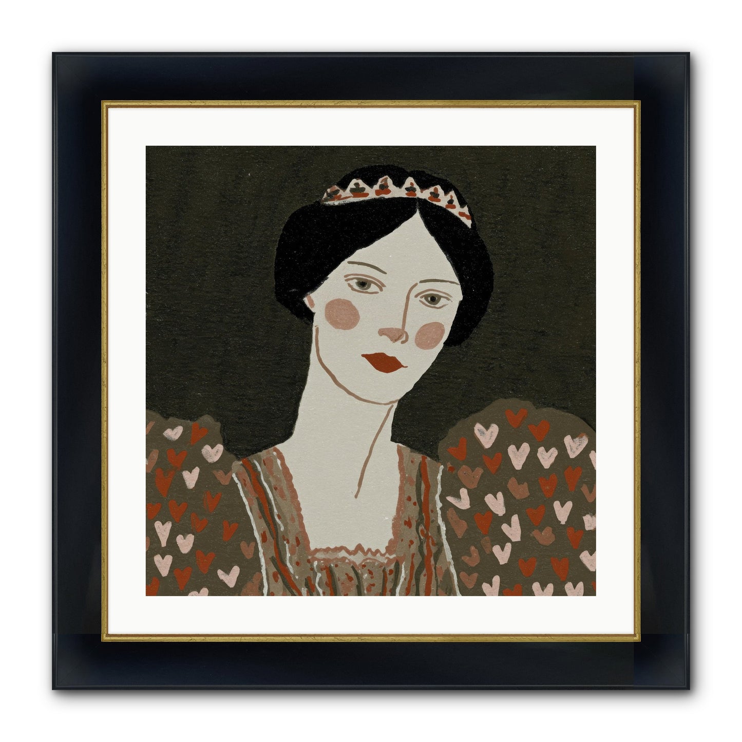 Between Desire And Devotion Framed Print - Wide Black w/Gold 24x24