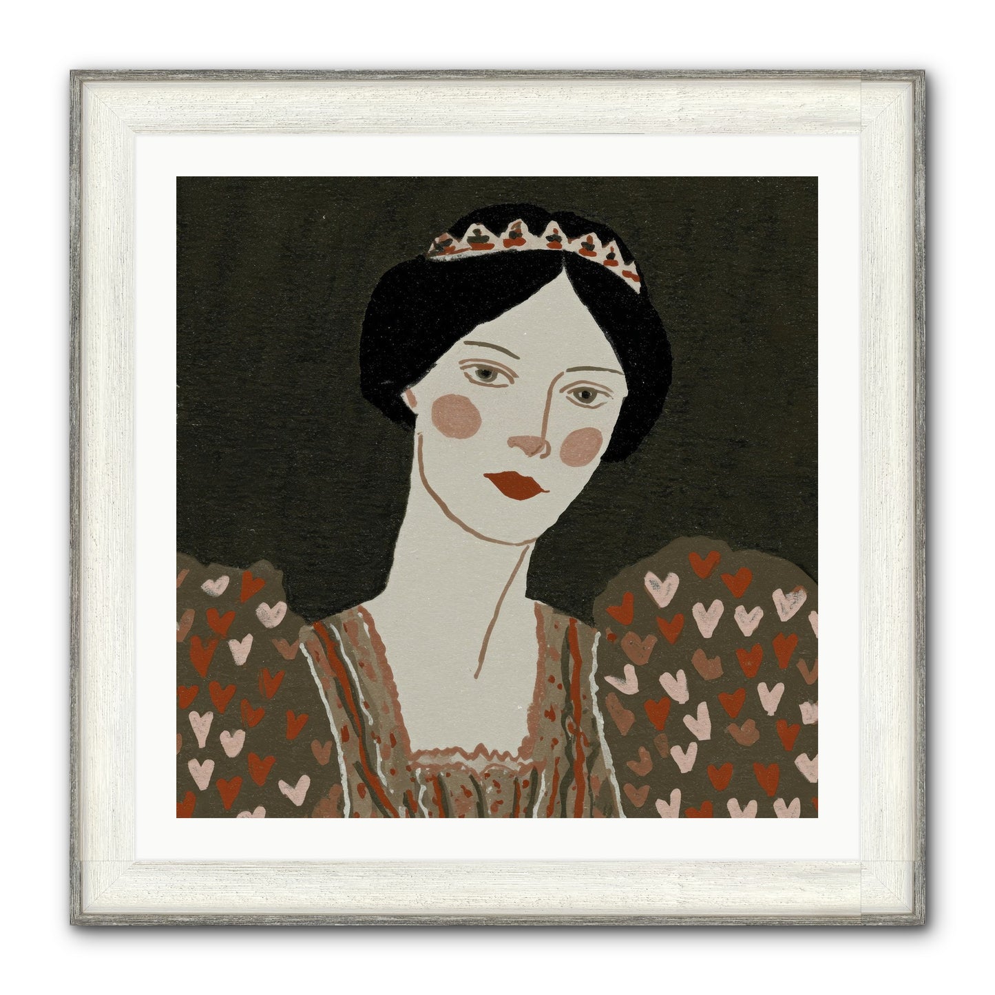 Between Desire And Devotion Framed Print - Driftwood White 30x30
