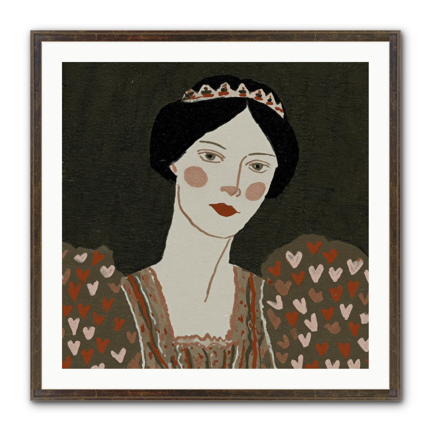 Between Desire And Devotion Framed Print - Slimwoods Black/Gold 30x30