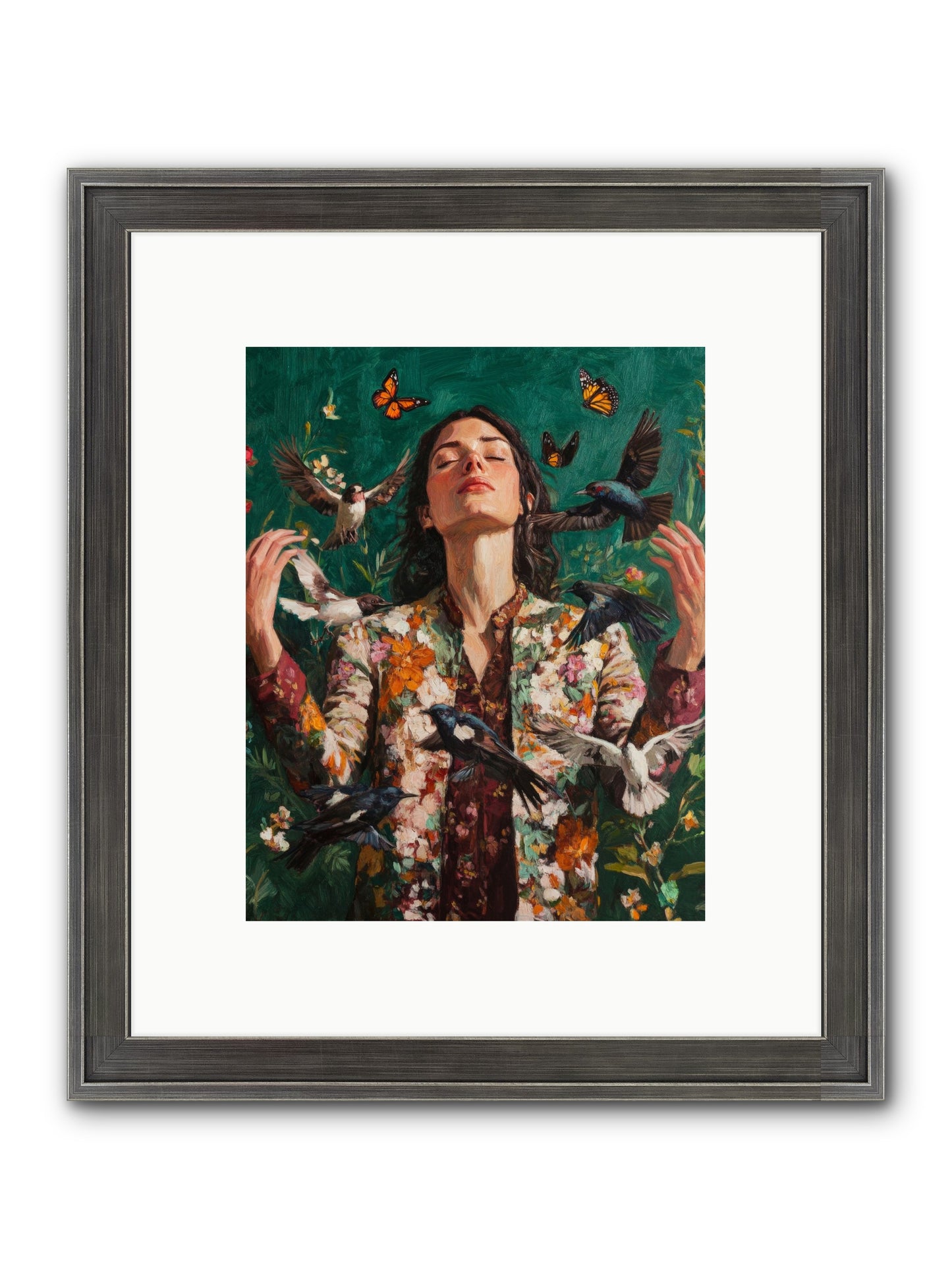 Between Earth And Air Framed Print - Slimwoods Black/Silver 8x10