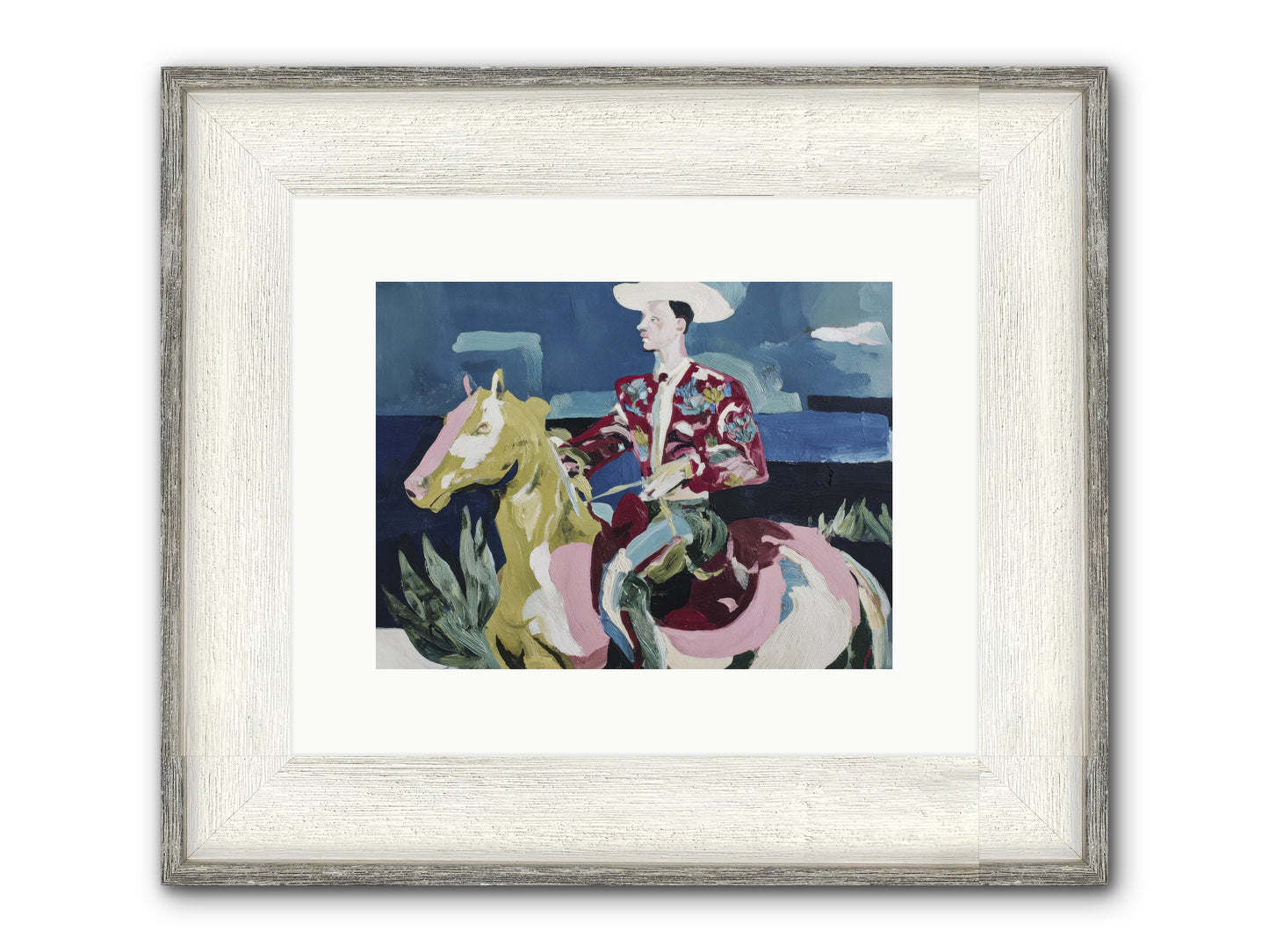 Between Land And Sea Framed Print - Driftwood White 12x9