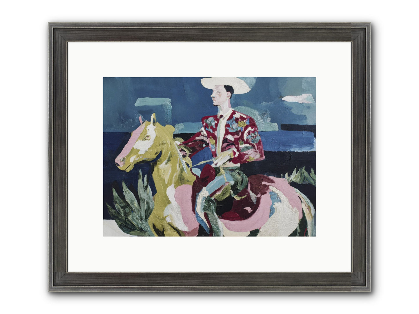 Between Land And Sea Framed Print - Slimwoods Black/Silver 12x9