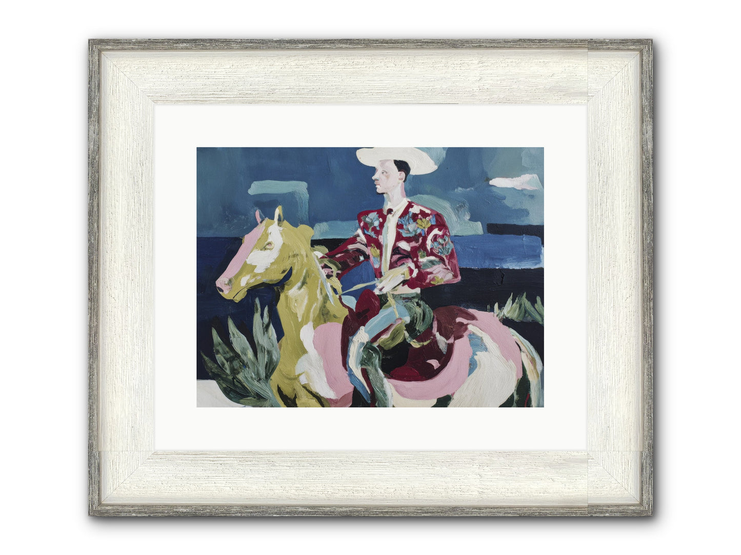 Between Land And Sea Framed Print - Driftwood White 16x12