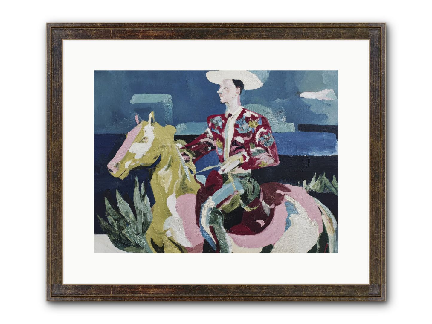 Between Land And Sea Framed Print - Slimwoods Black/Gold 16x12