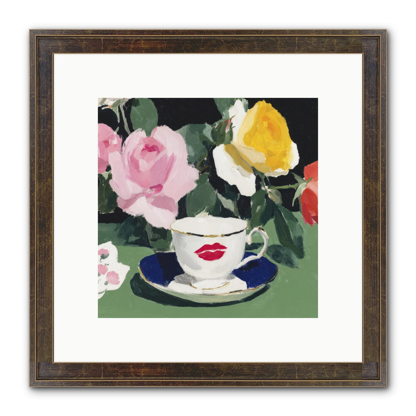 Between Love And Reverence Framed Print - Slimwoods Black/Gold 10x10