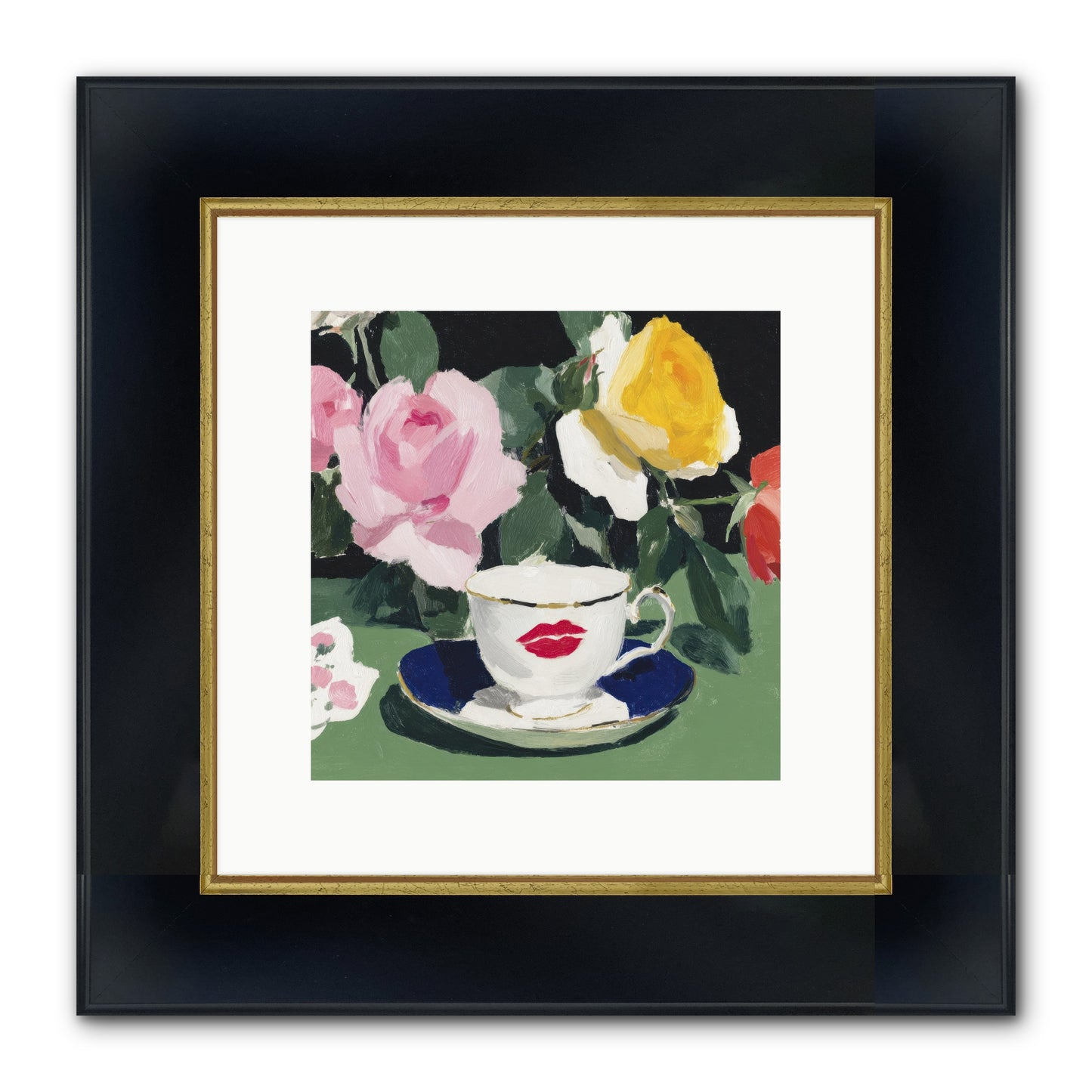 Between Love And Reverence Framed Print - Wide Black w/Gold 10x10