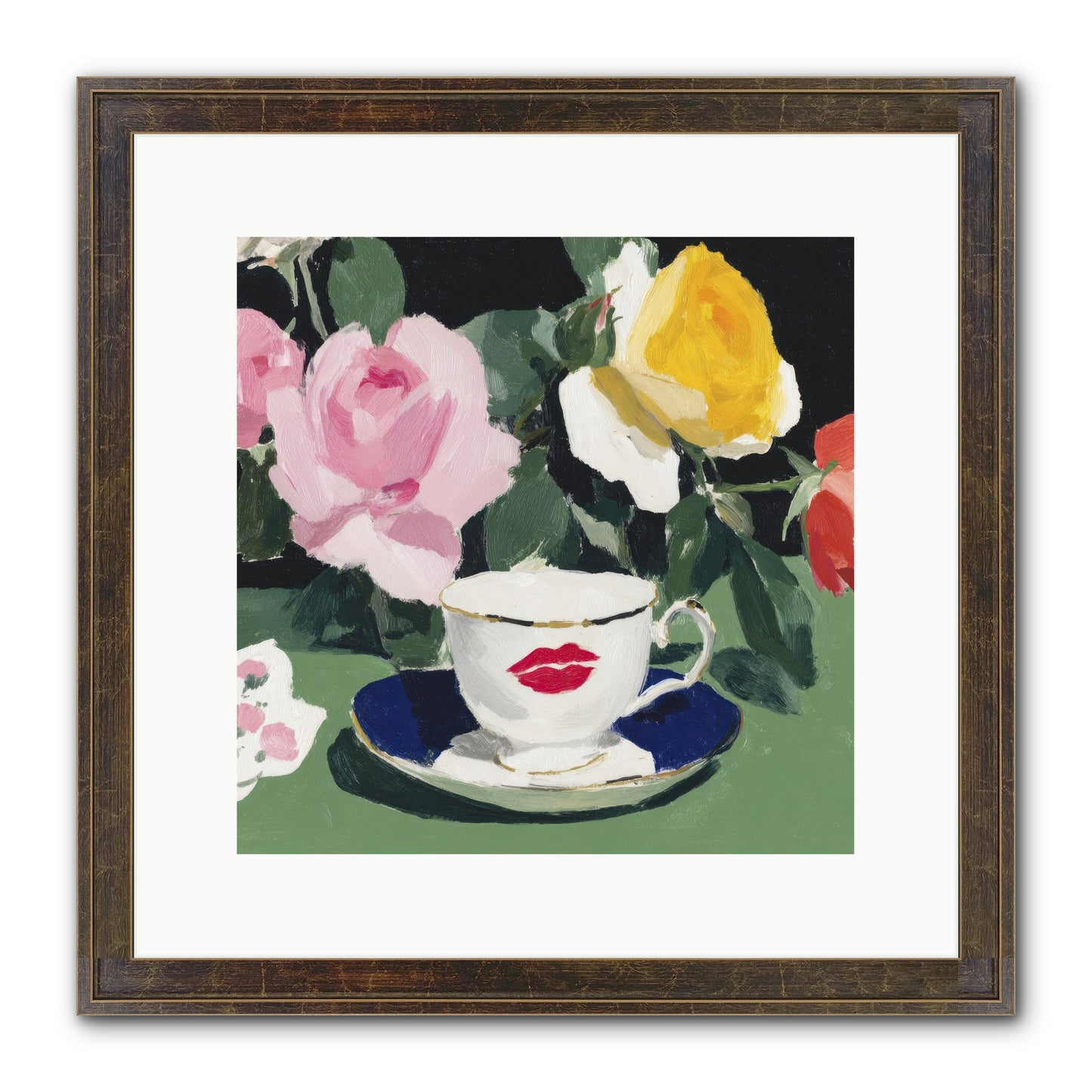 Between Love And Reverence Framed Print - Slimwoods Black/Gold 12x12