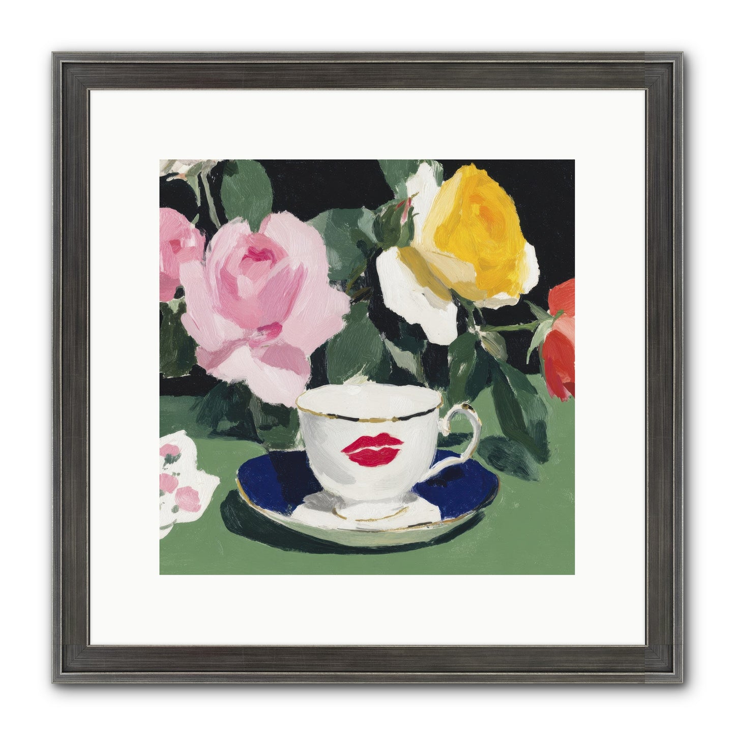Between Love And Reverence Framed Print - Slimwoods Black/Silver 12x12