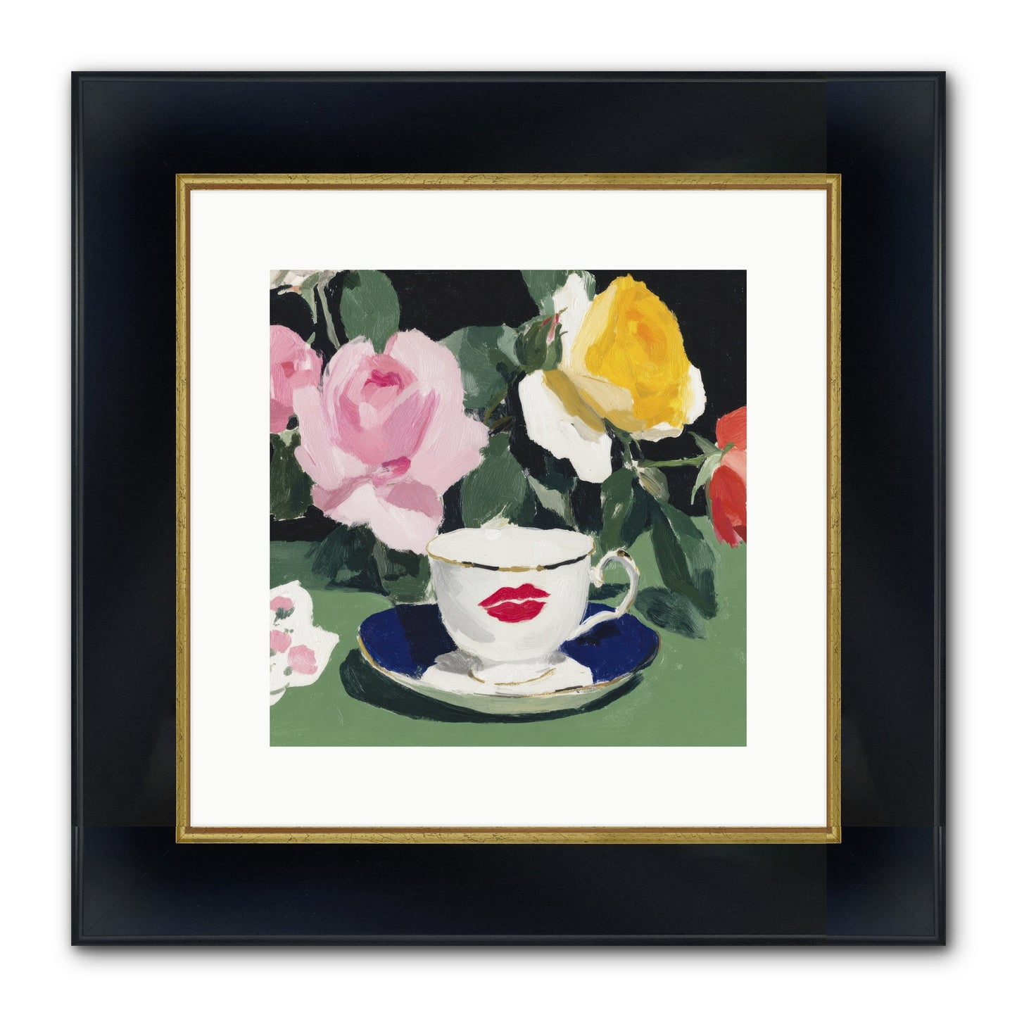 Between Love And Reverence Framed Print - Wide Black w/Gold 12x12