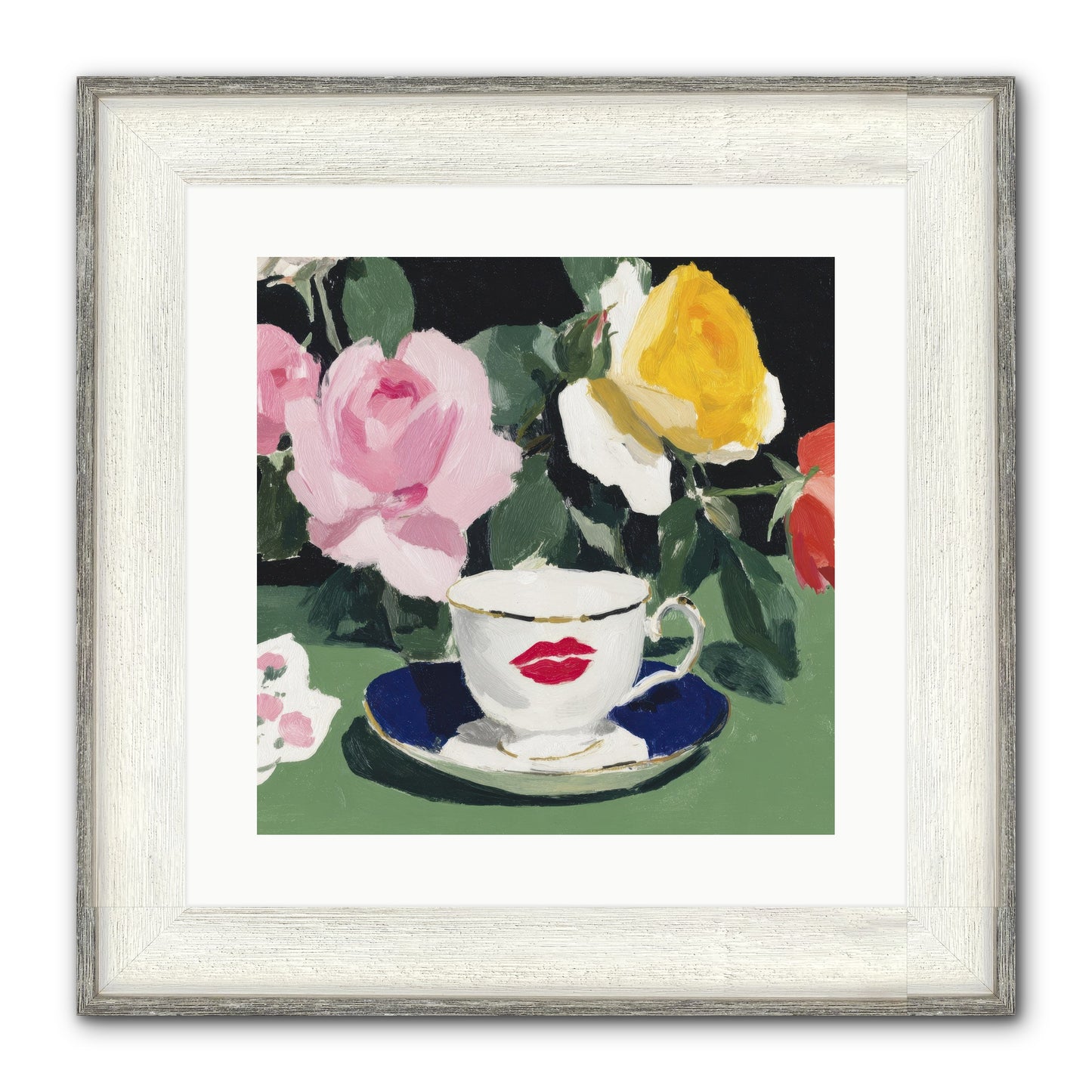 Between Love And Reverence Framed Print - Driftwood White 16x16